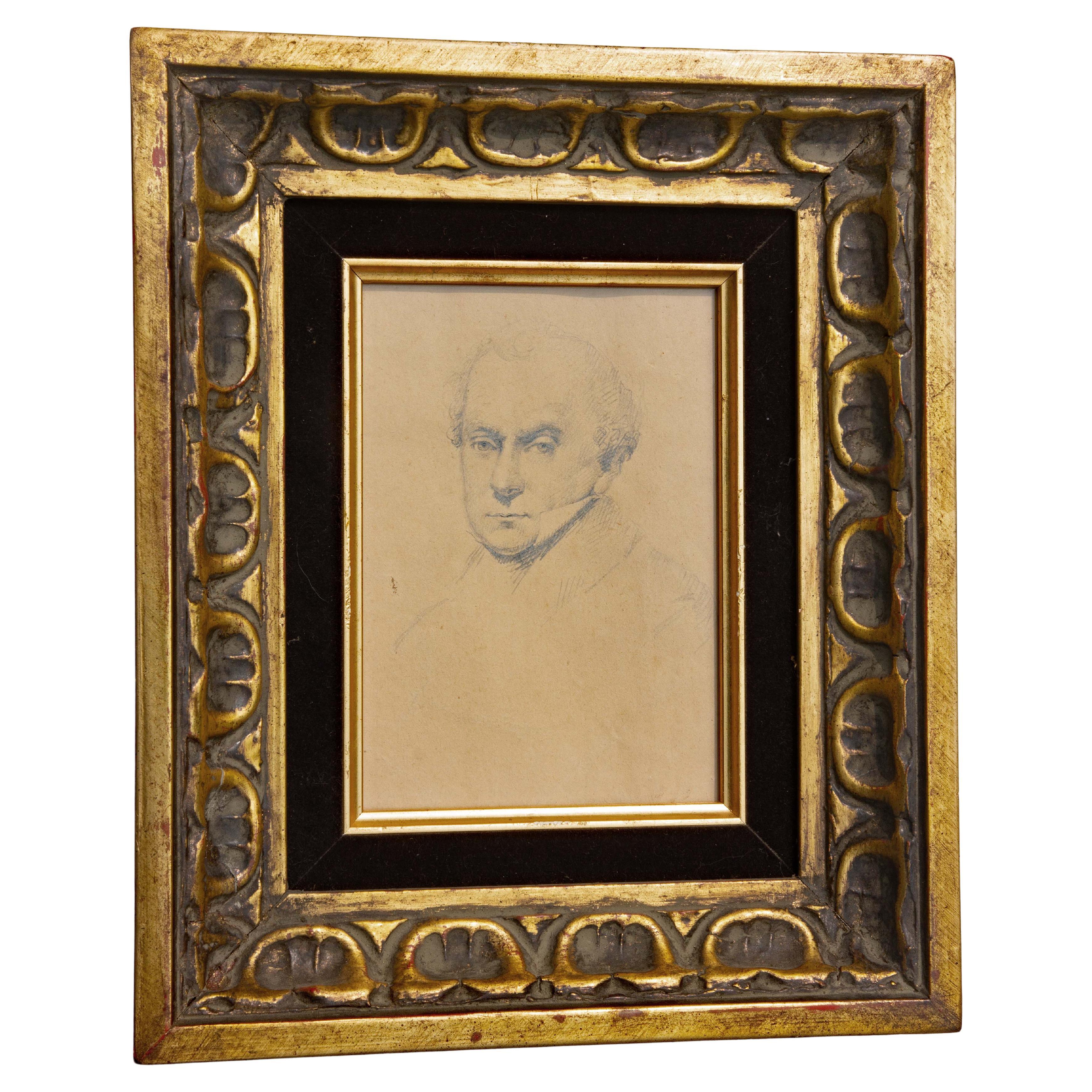 Early Framed 19th Century Portrait of a Man 