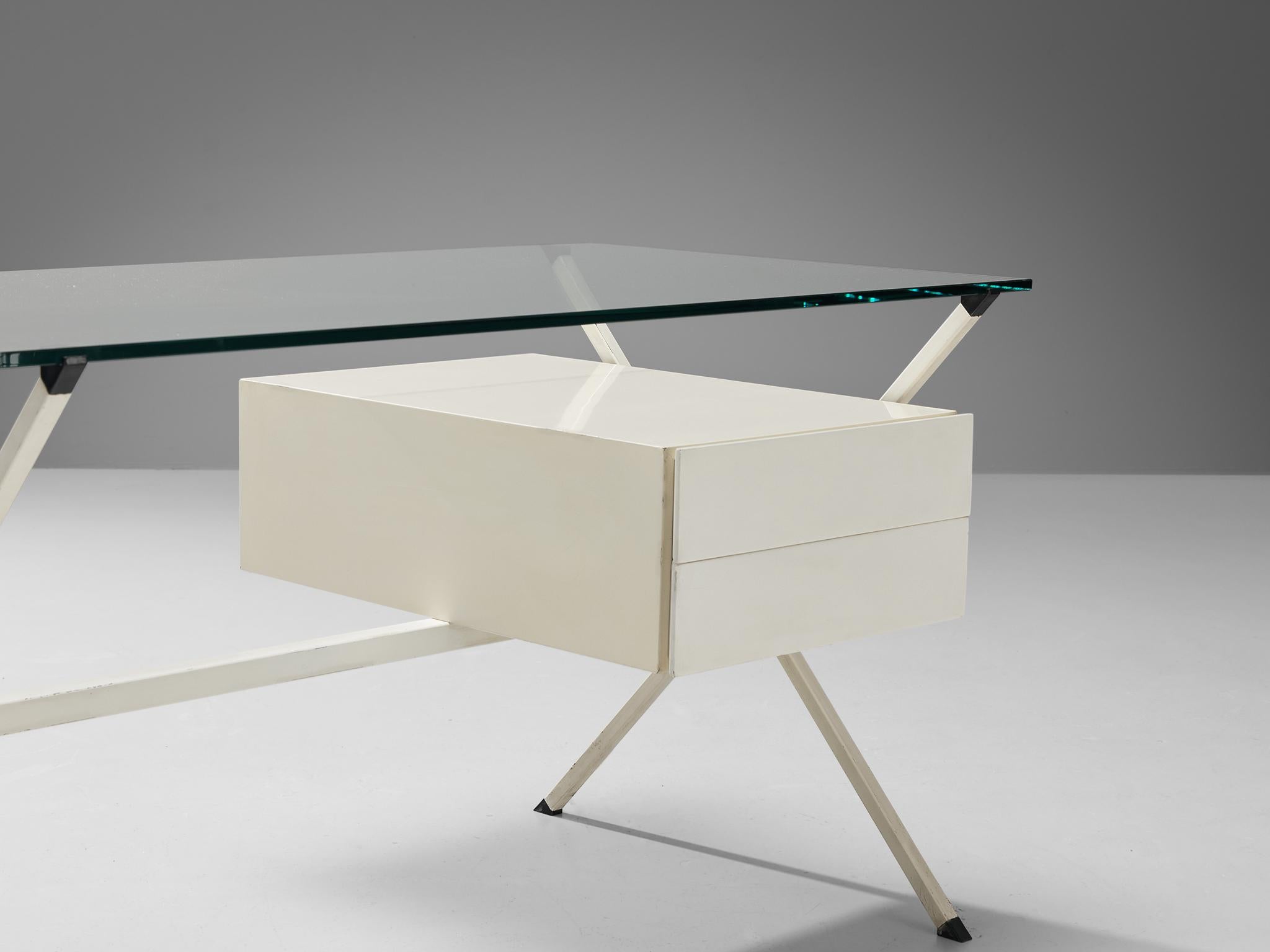Früher Franco Albini für Knoll Modell '80' Schreibtisch  (Glas) im Angebot