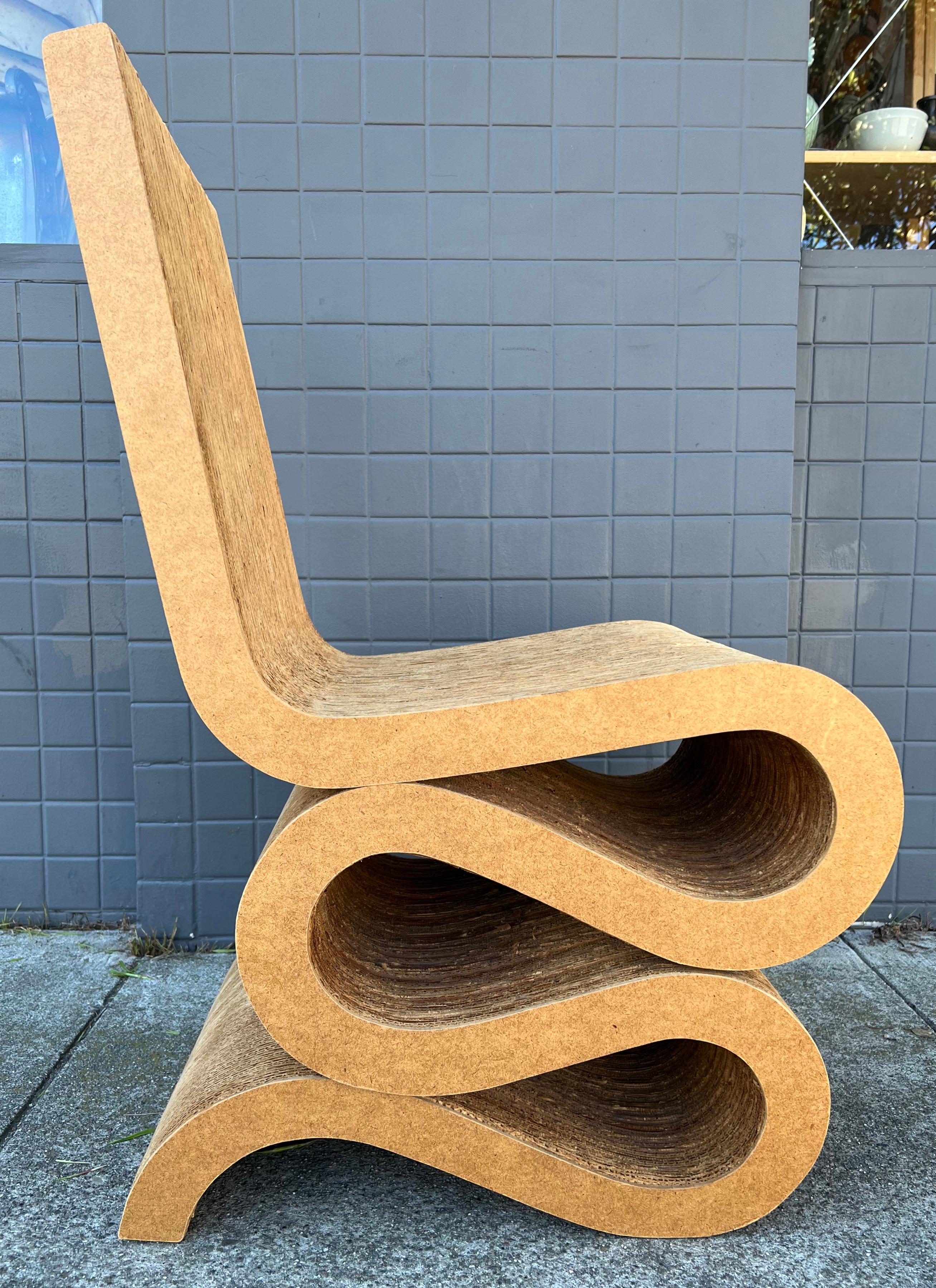 Early Frank Gehry Easy Edges Wiggle Side Chair, 1972 In Good Condition In San Francisco, CA