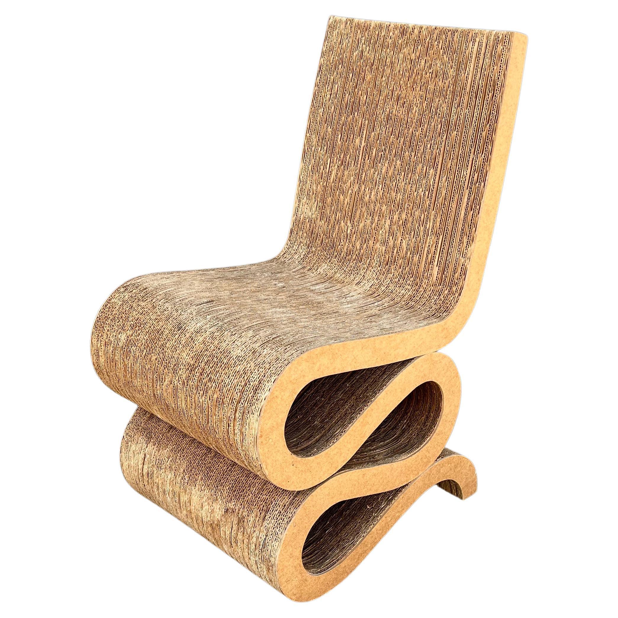 Early Frank Gehry Easy Edges Wiggle Side Chair, 1972
