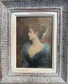 Early French 20th century small portrait of a lady.