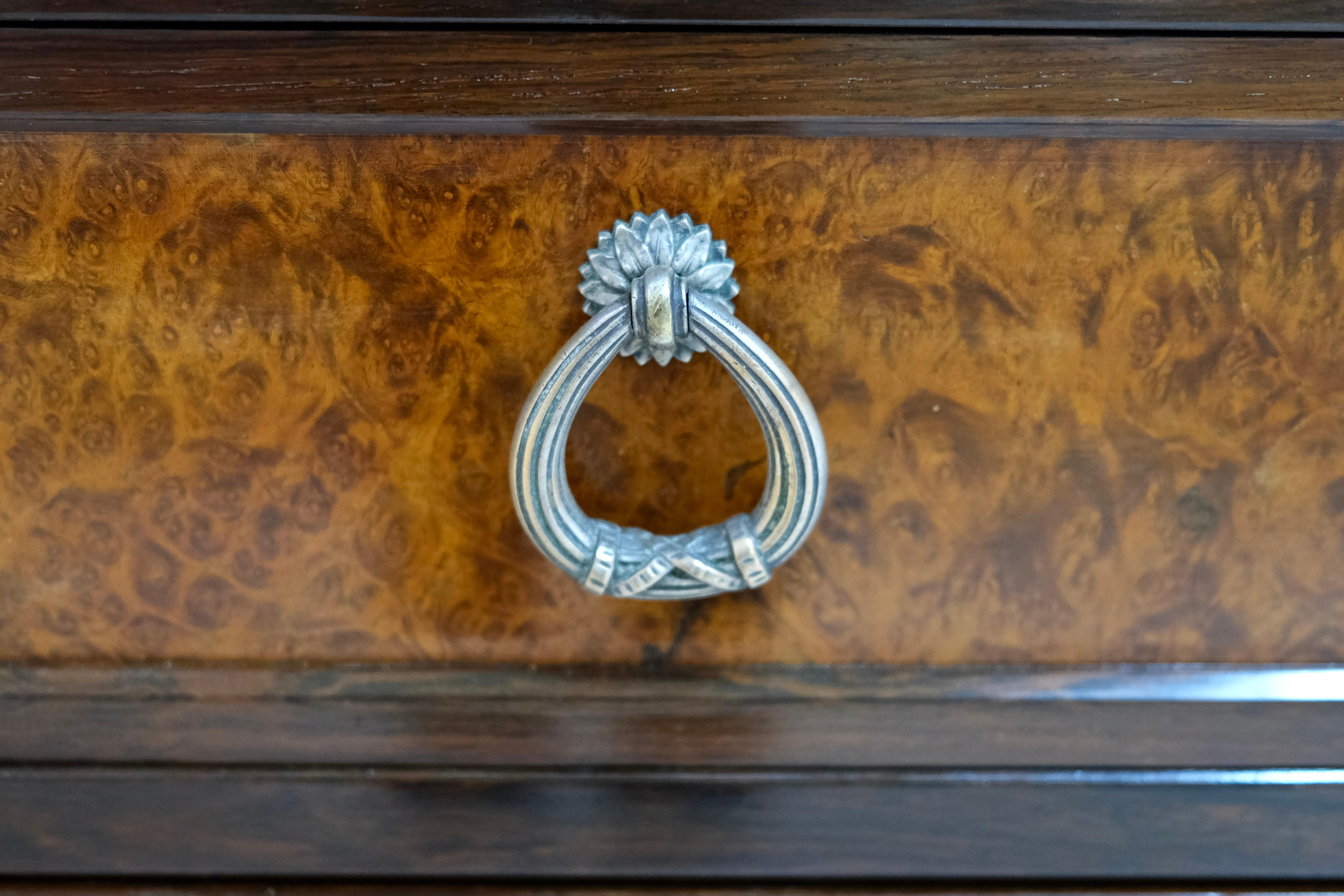 Marbre Commode Art Deco Paris par Ébénisterie Haentgés Frères Paris circa 1925