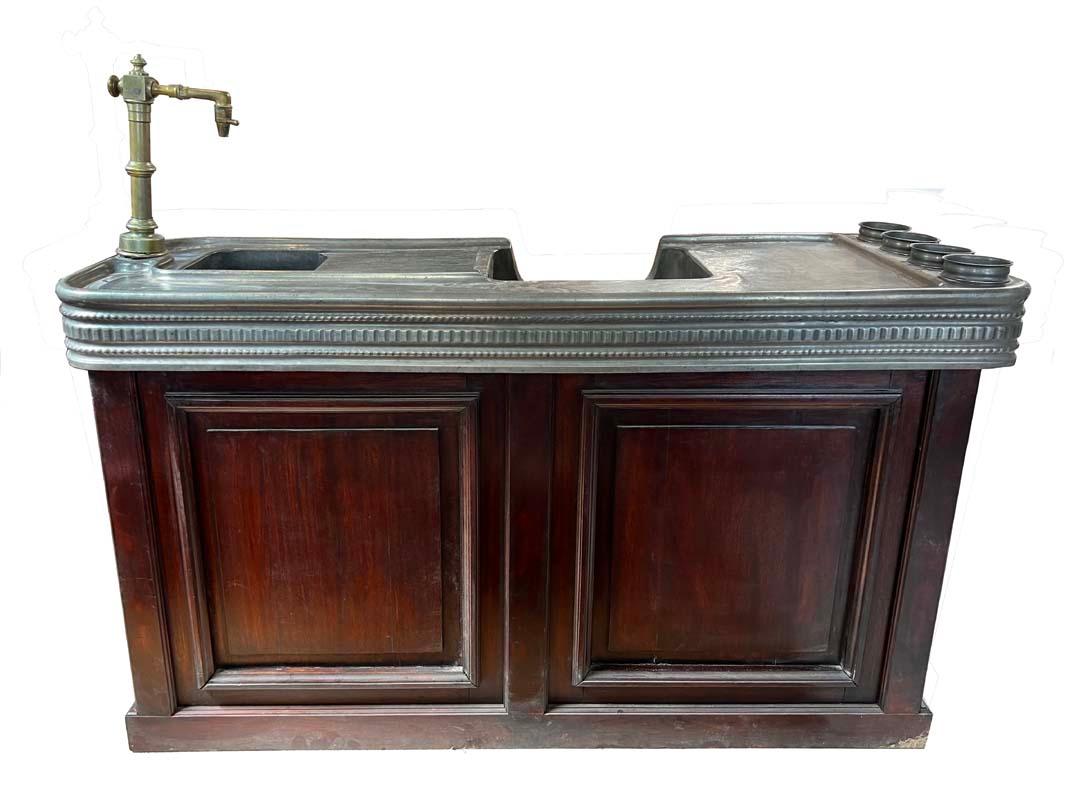 Early French Bar with Solid Zinc Top 8