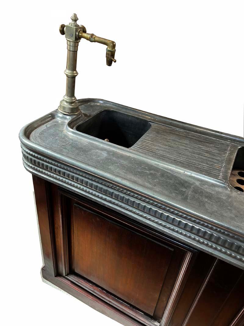 Early French Bar with Solid Zinc Top 9