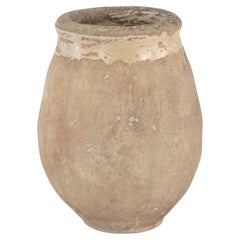 Early French Biot Jar with Remnants of Yellow Glaze