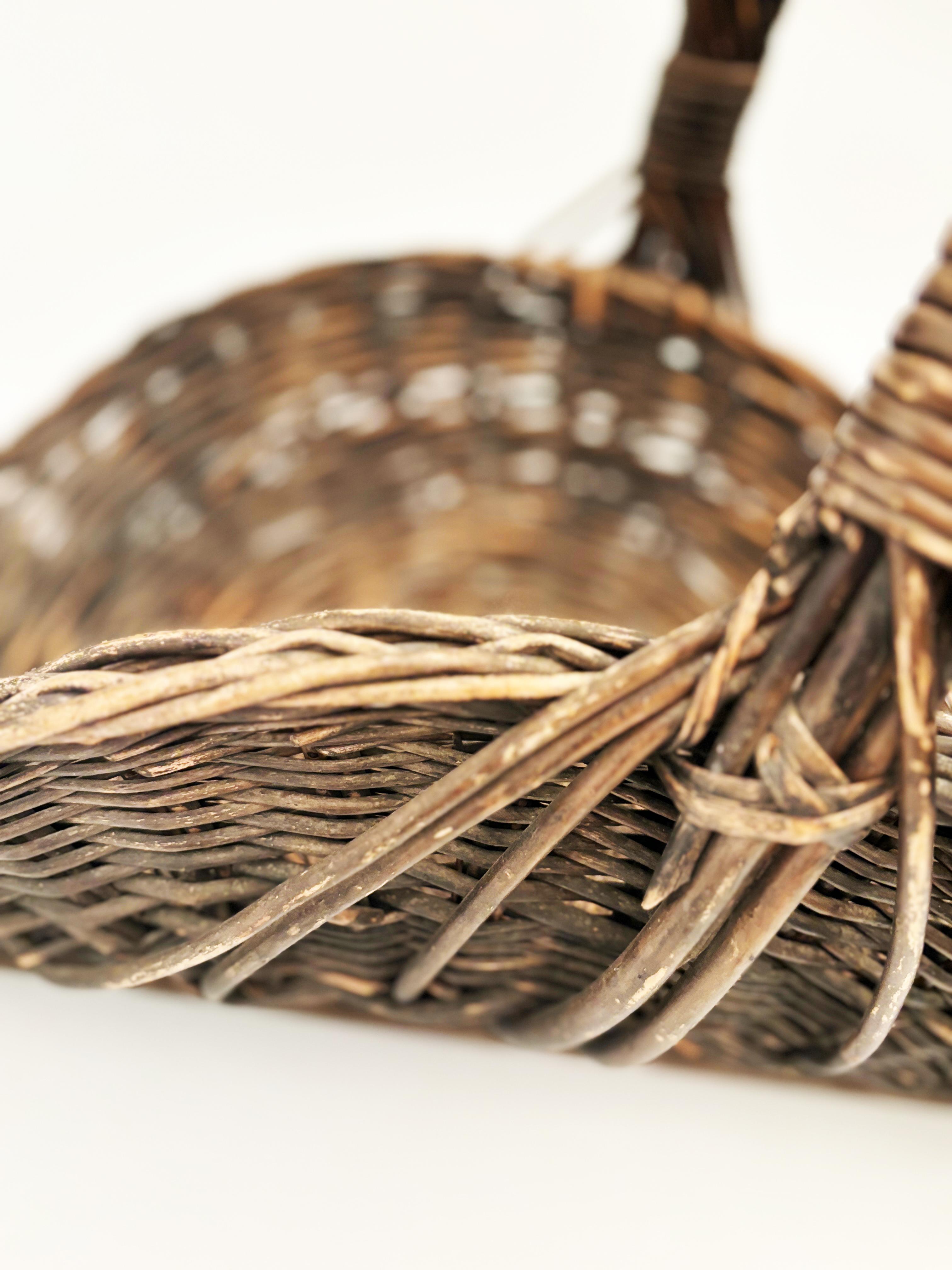 Cesta de recolección francesa antigua en venta 2