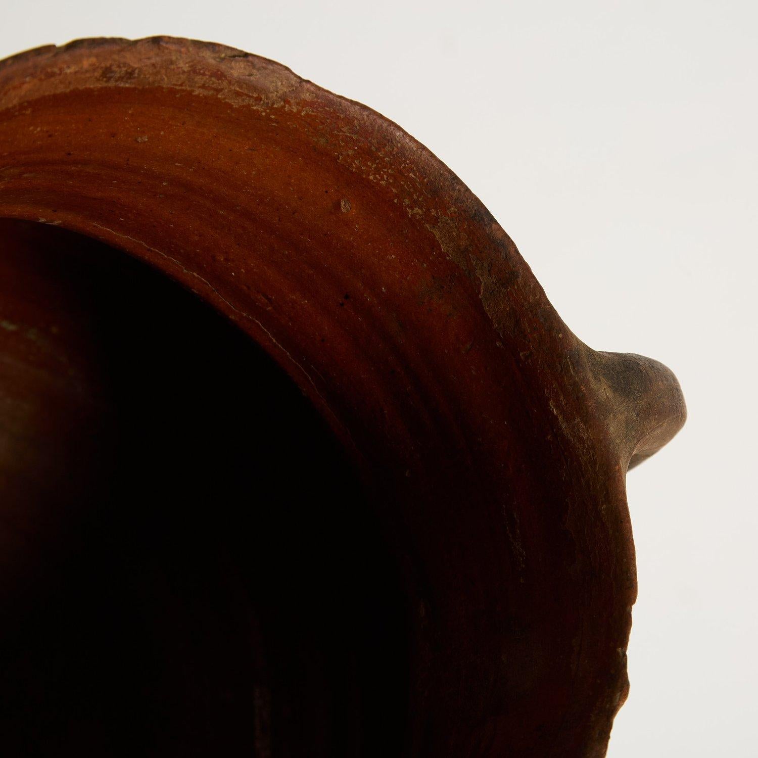 XIX secolo Anfora francese in terracotta smaltata, CIRCA 1820 in vendita