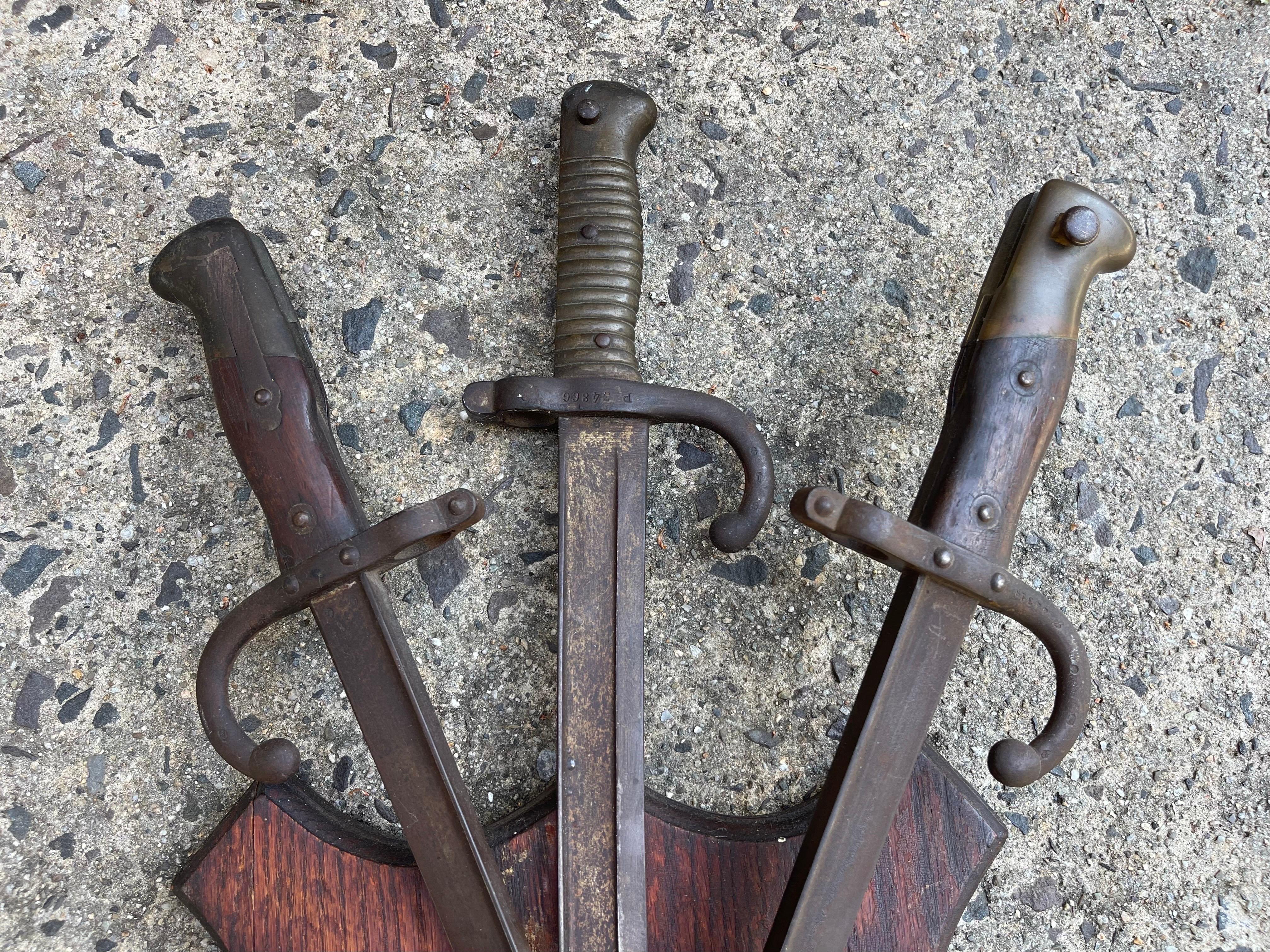 Early French Gras Rifle Sword-Bayonet Plaque 5