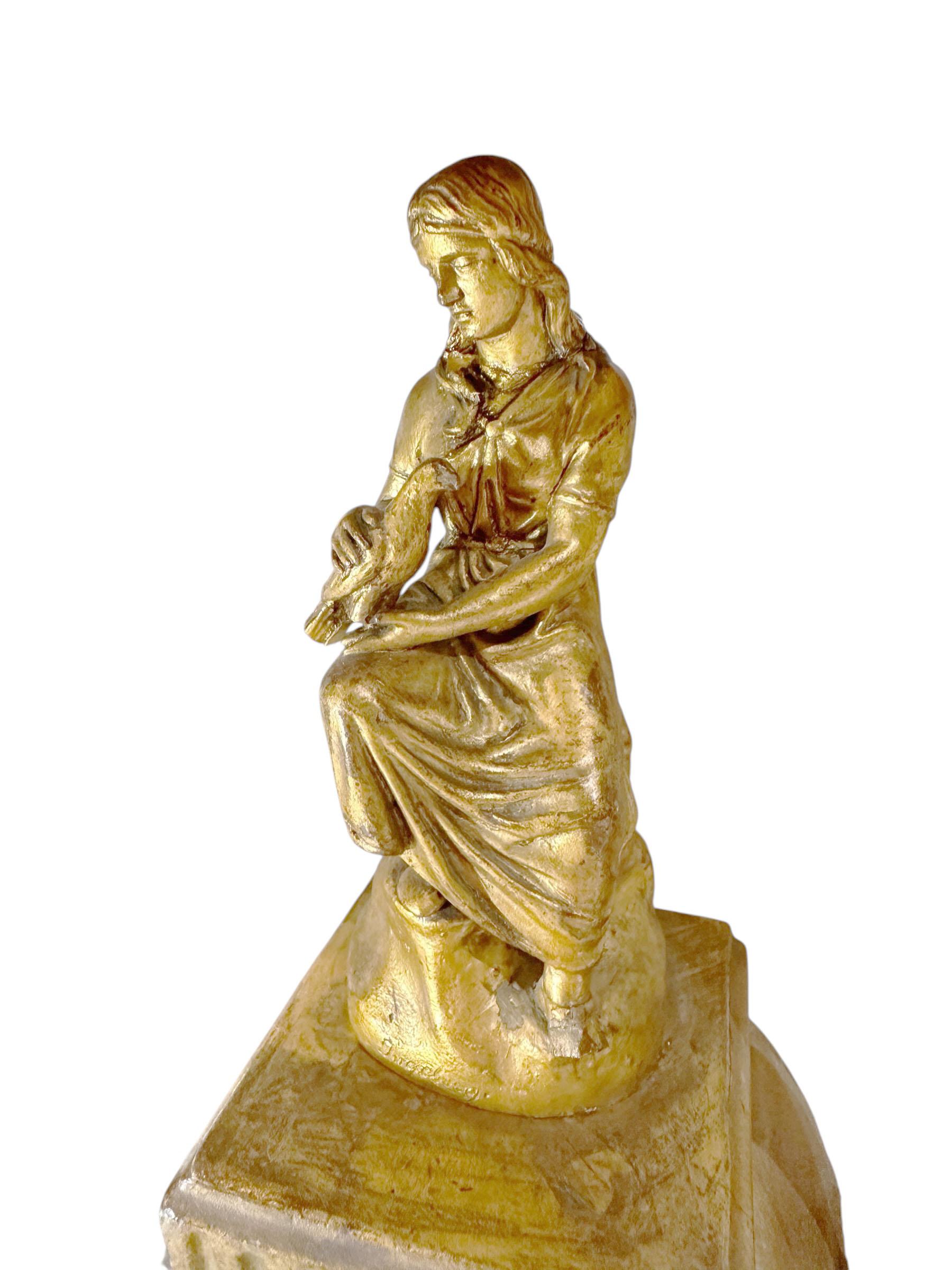 Frühe französische Louis-XVI-Uhr aus handgeschnitztem Giltwood im Zustand „Gut“ im Angebot in Tampa, FL