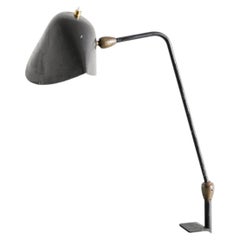 Lampe de bureau "Agrafée" noire du début du milieu du siècle français par Serge Mouille, années 1950