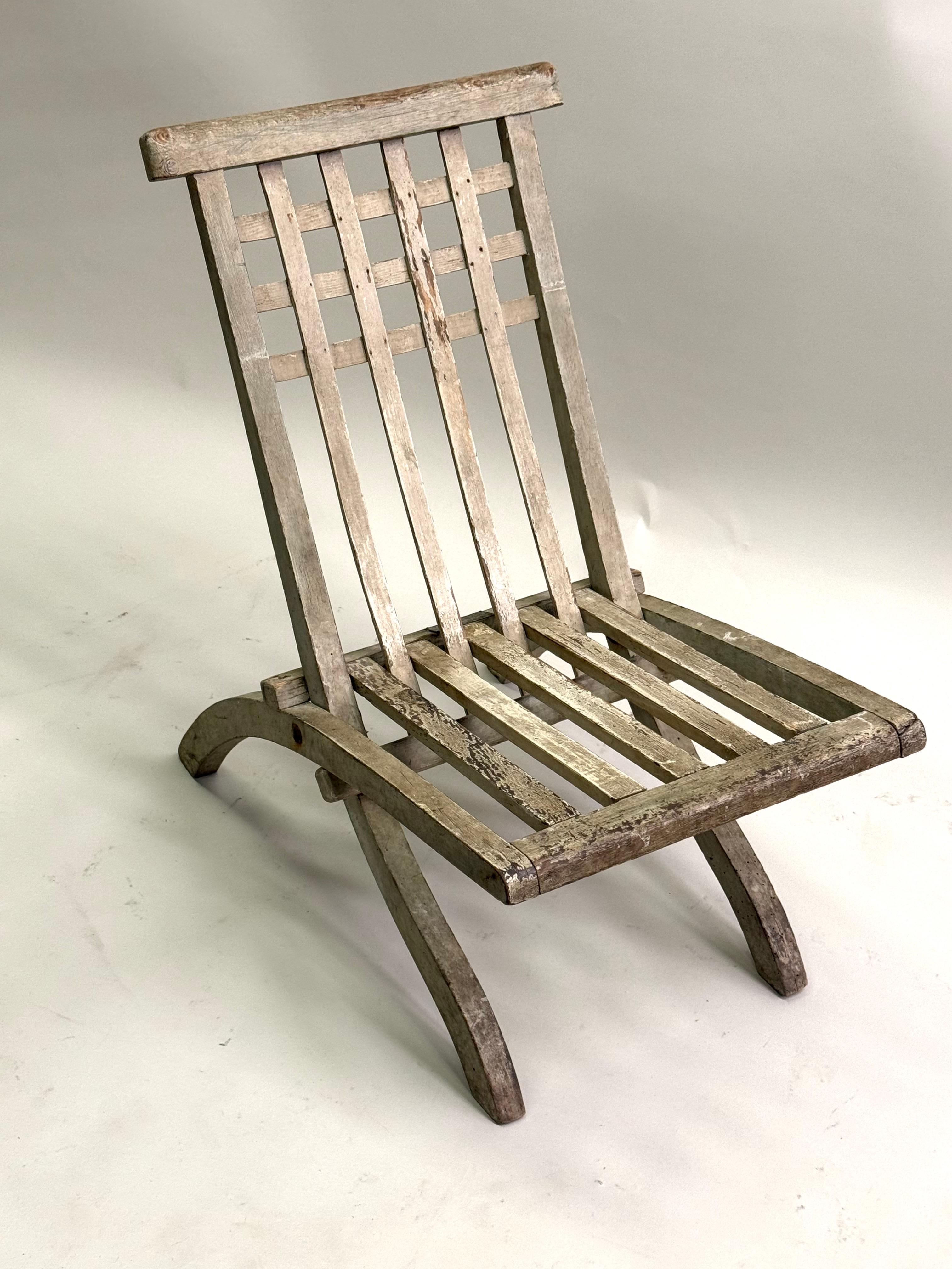Early French Mid-Century Modern Folding Lounge Chair by Robert Mallet-Stevens For Sale 6