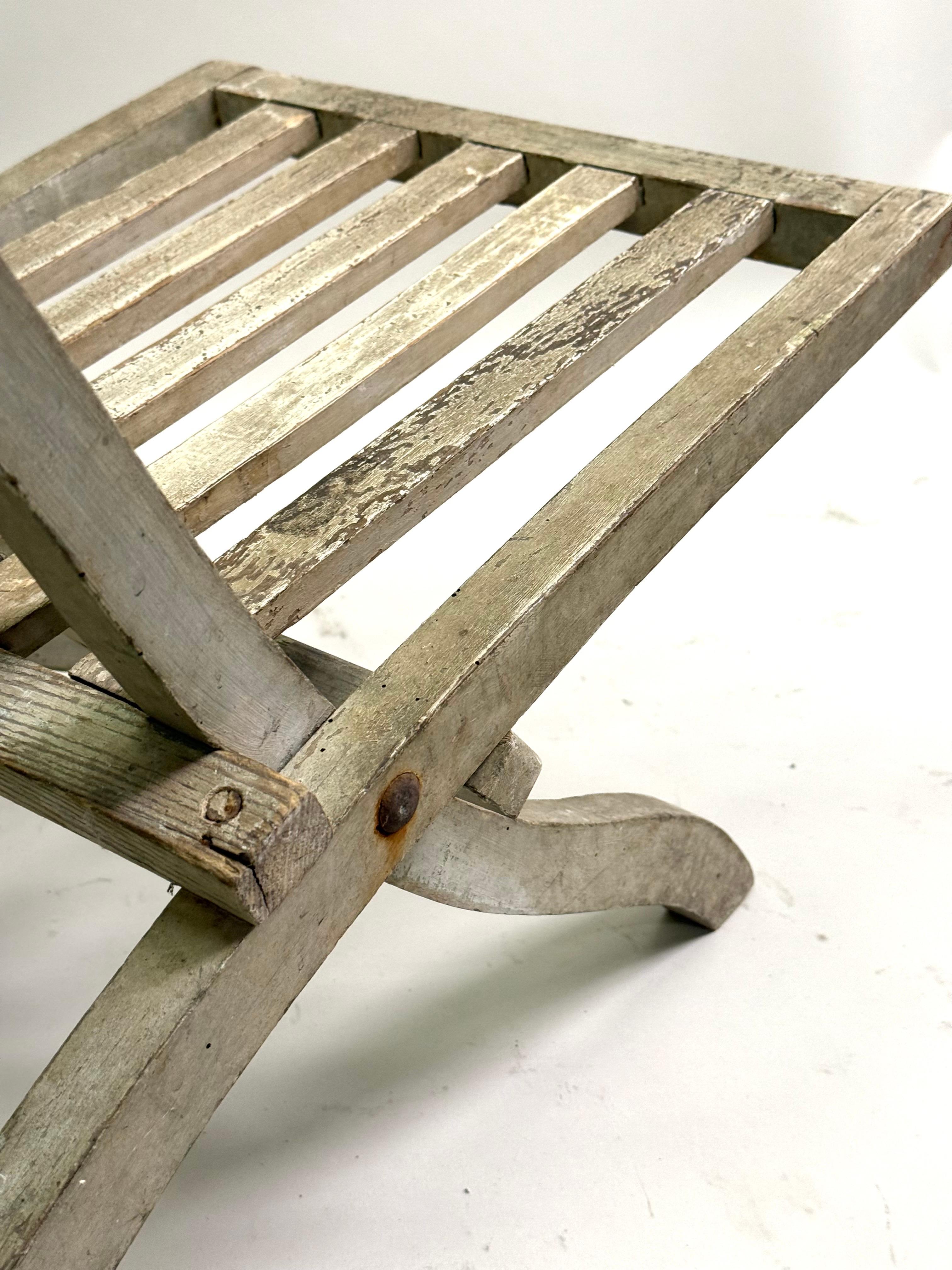 Early French Mid-Century Modern Folding Lounge Chair by Robert Mallet-Stevens For Sale 7