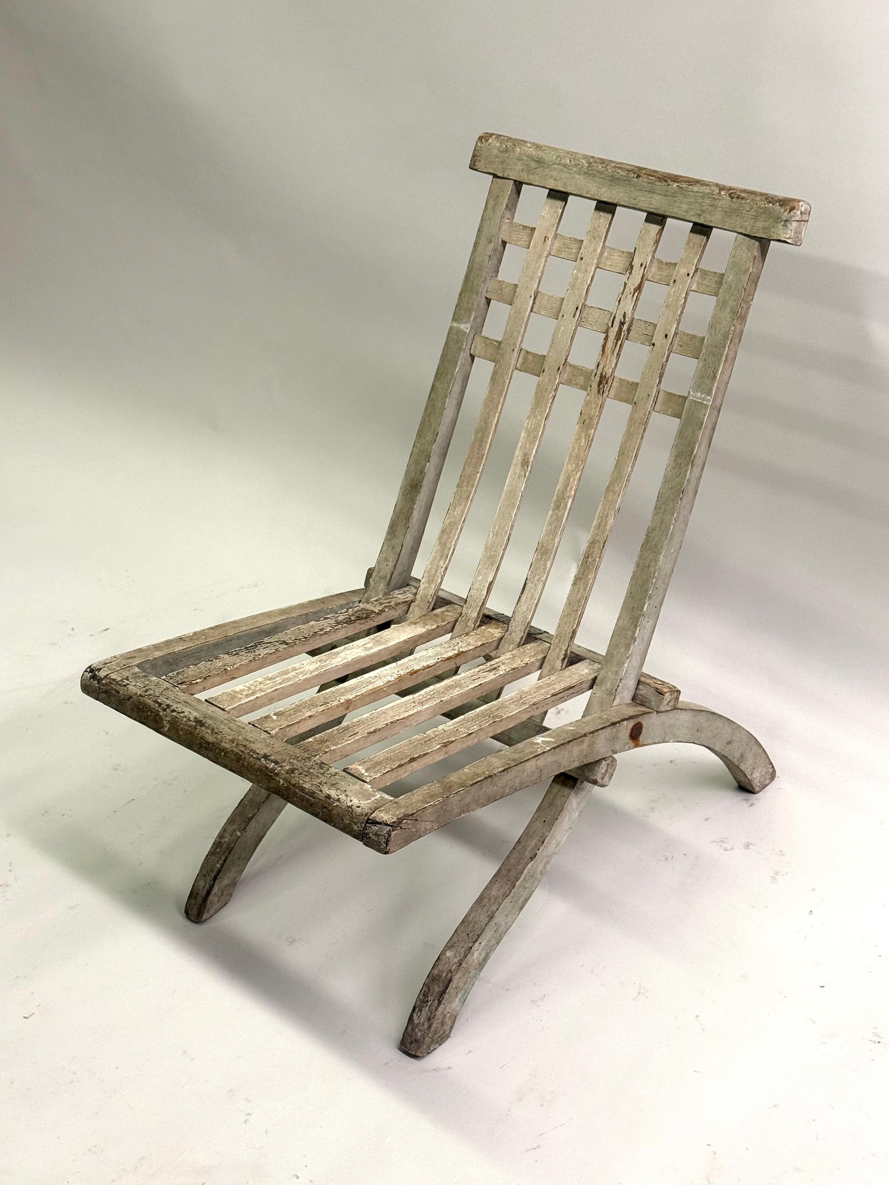 Early French Mid-Century Modern Folding Lounge Chair by Robert Mallet-Stevens For Sale 10