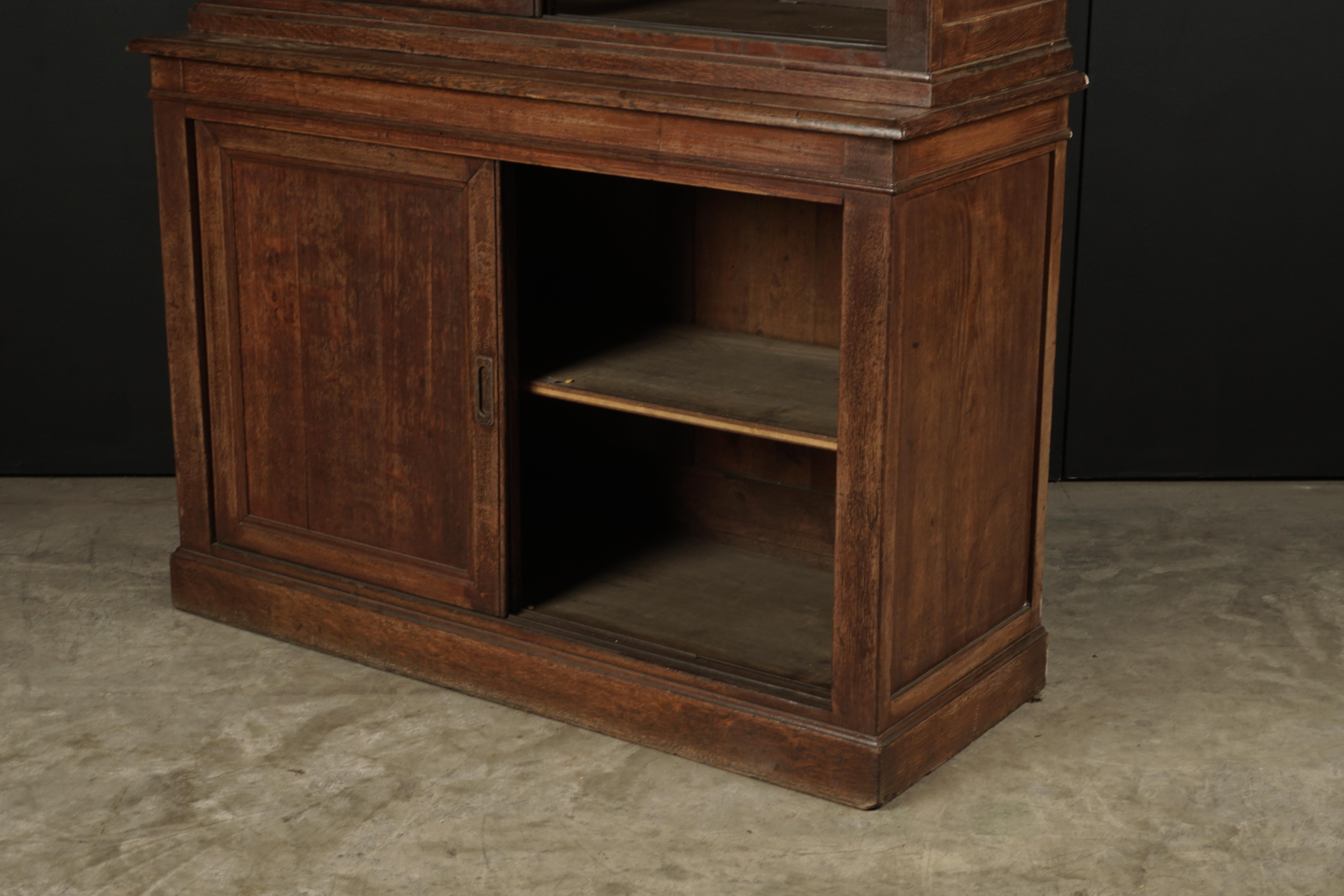 Early 20th Century Early French Oak Cabinet with Sliding Doors, circa 1920