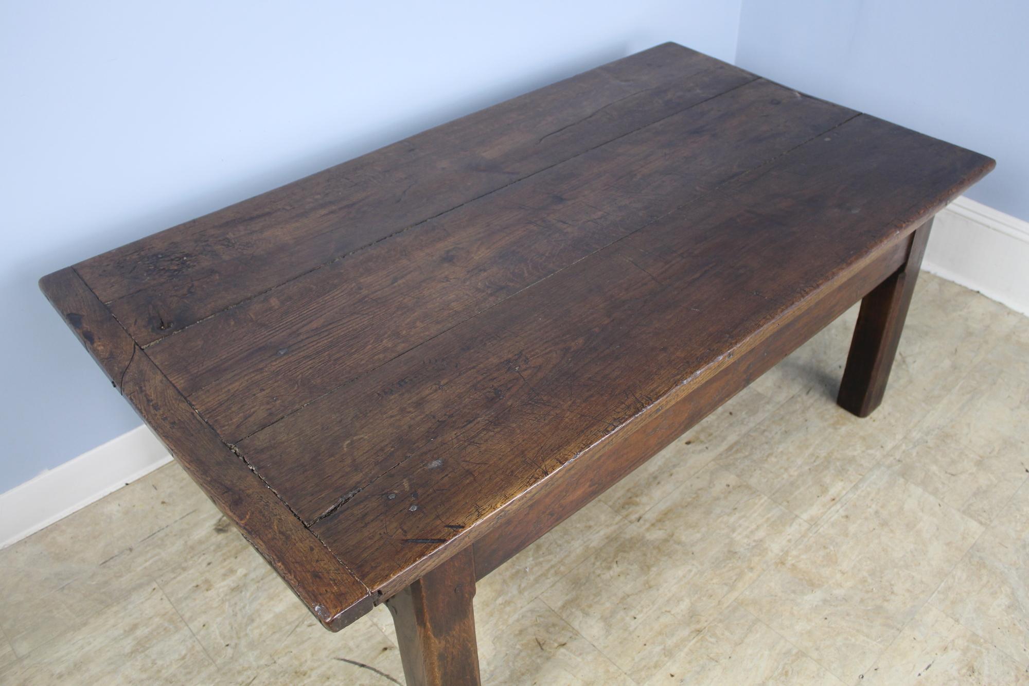 Early French Oak Coffee Table 1