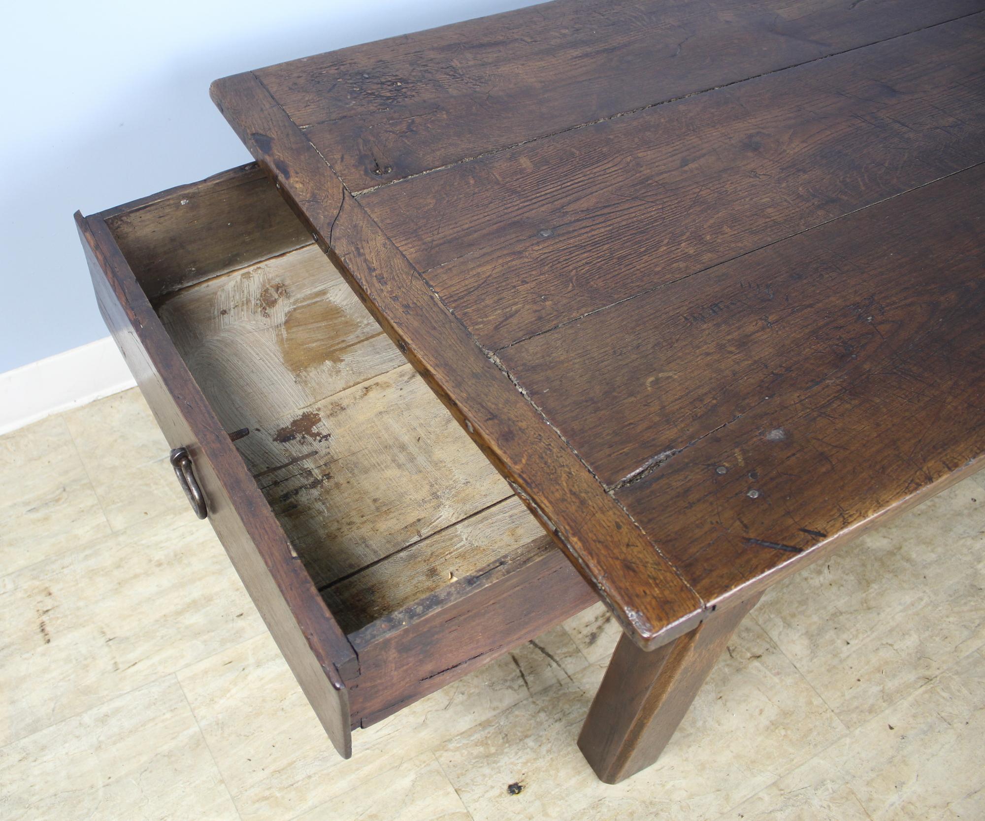 Early French Oak Coffee Table 4
