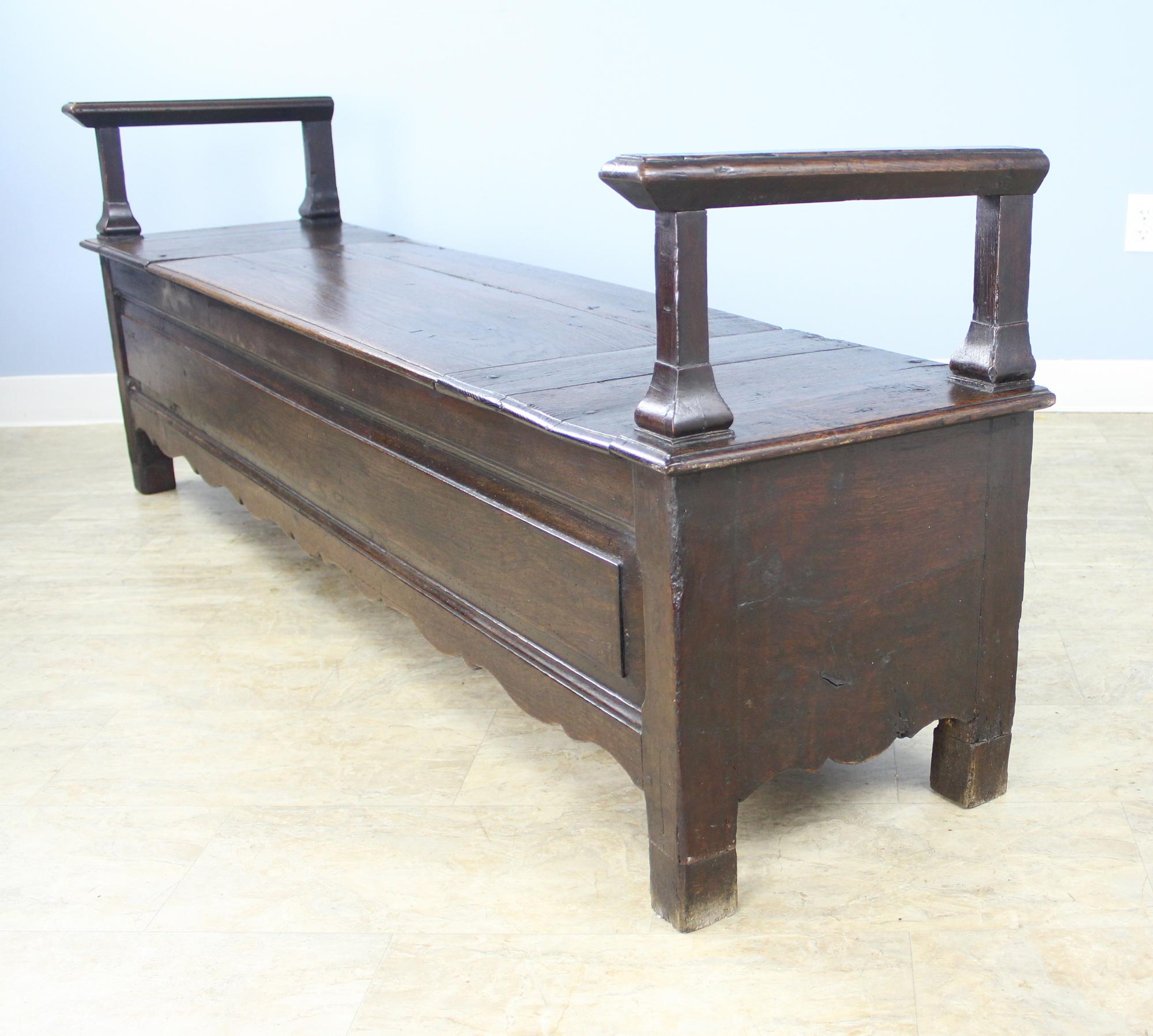 Early French Oak Coffer In Good Condition In Port Chester, NY