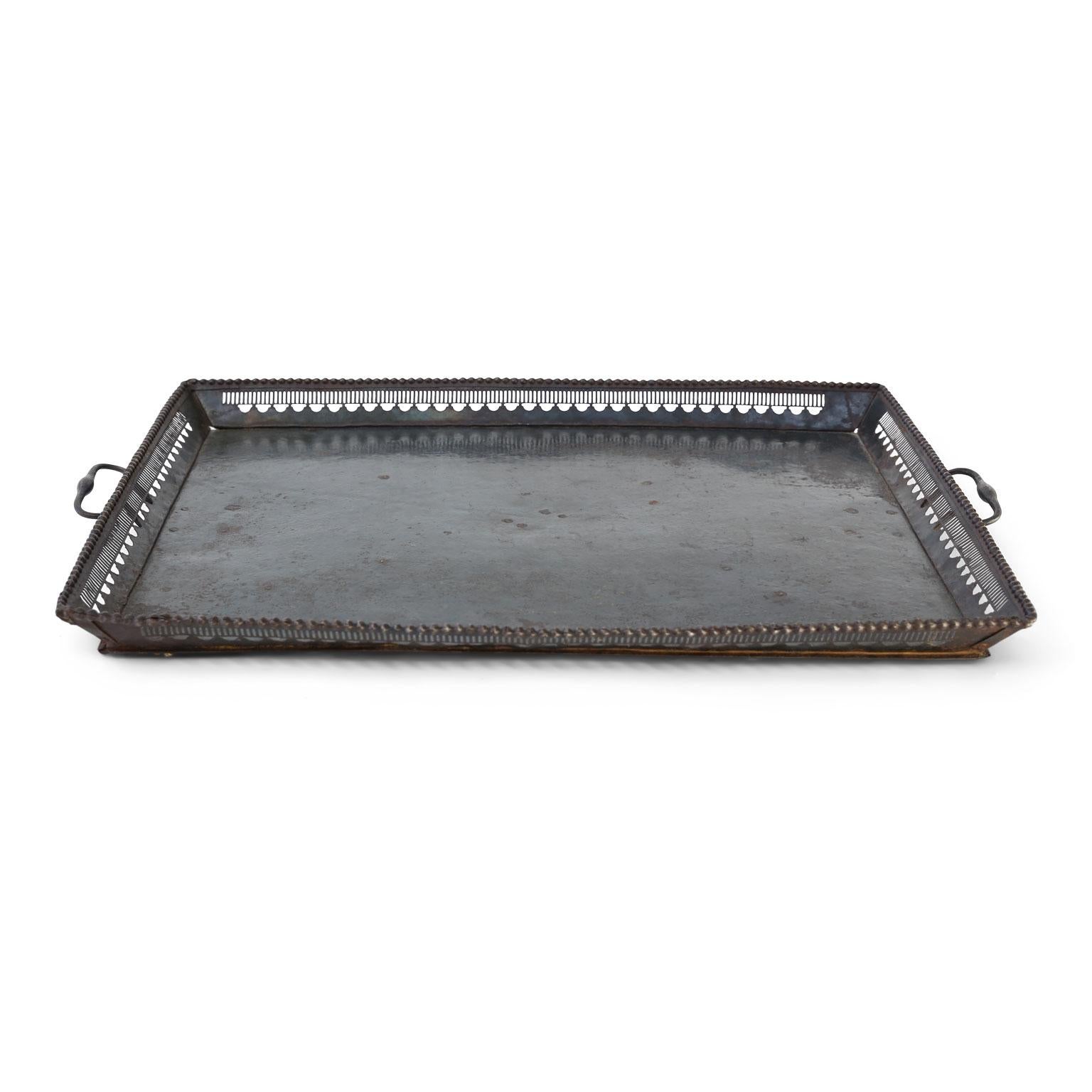 Early French Pierced Tole Tray 3