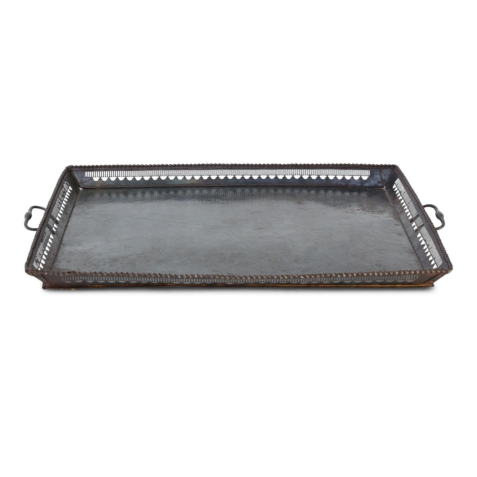 Iron Early French Pierced Tole Tray