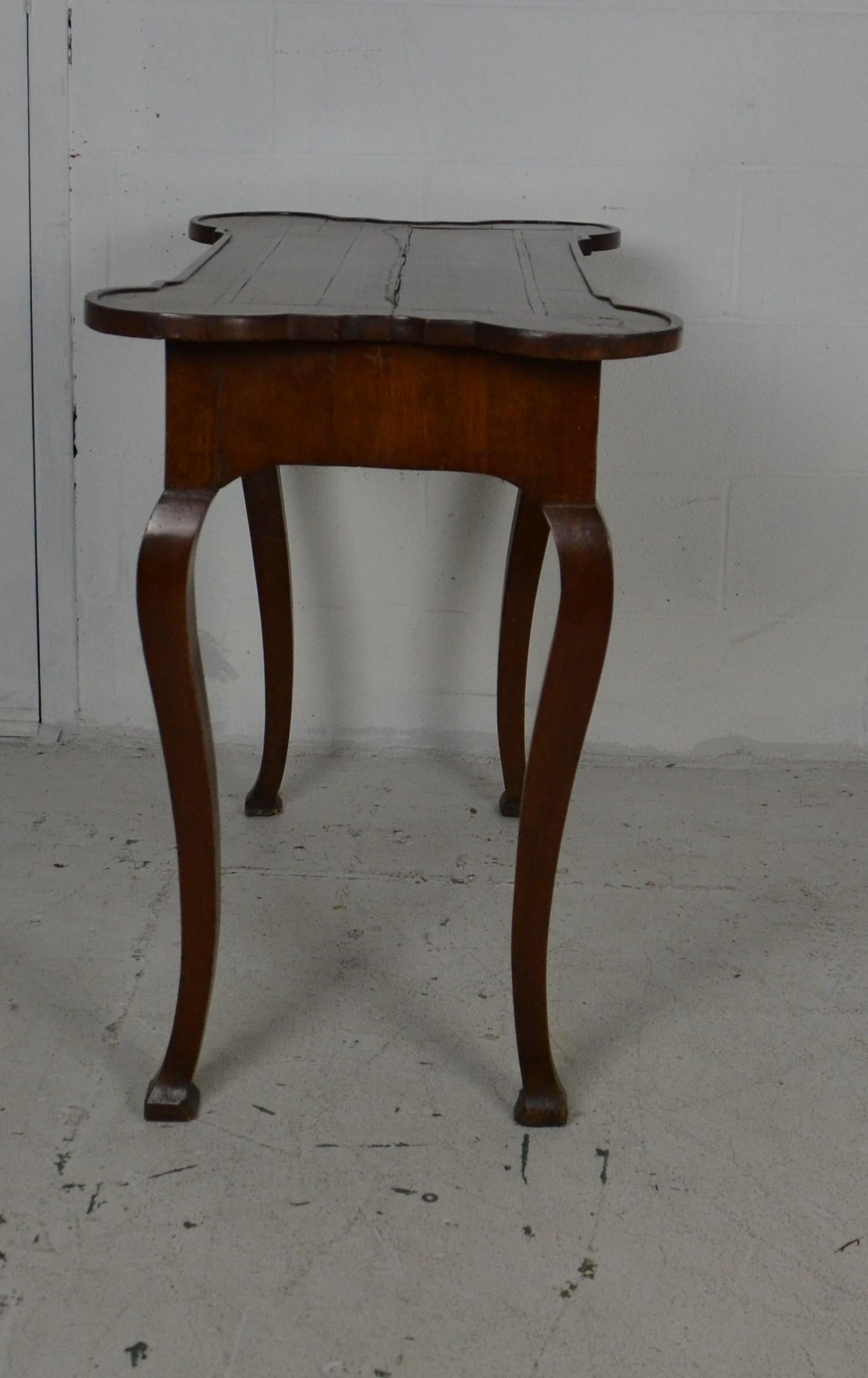 Early French Provincial Side Table with Semi-Quatrefoil Shaped Top 2