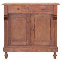 Antique Early French Provincial Wood Cabinet 