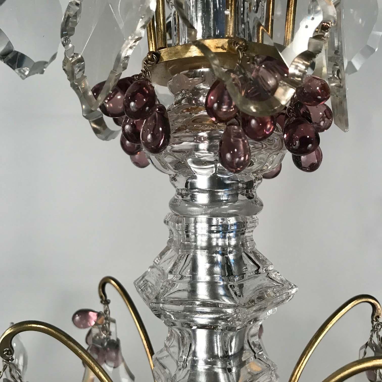 Early French Six-Light Bronze Chandelier For Sale 5