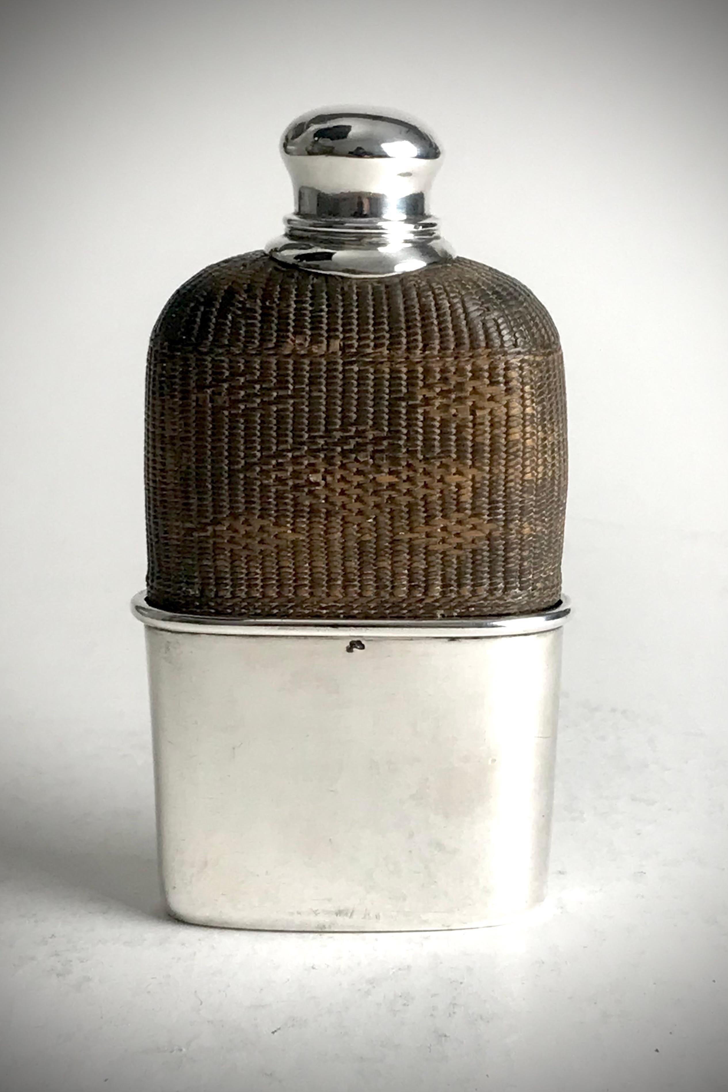 Louis Philippe Early French Solid Silver Sterling Hip Flask 1835 Paris For Sale