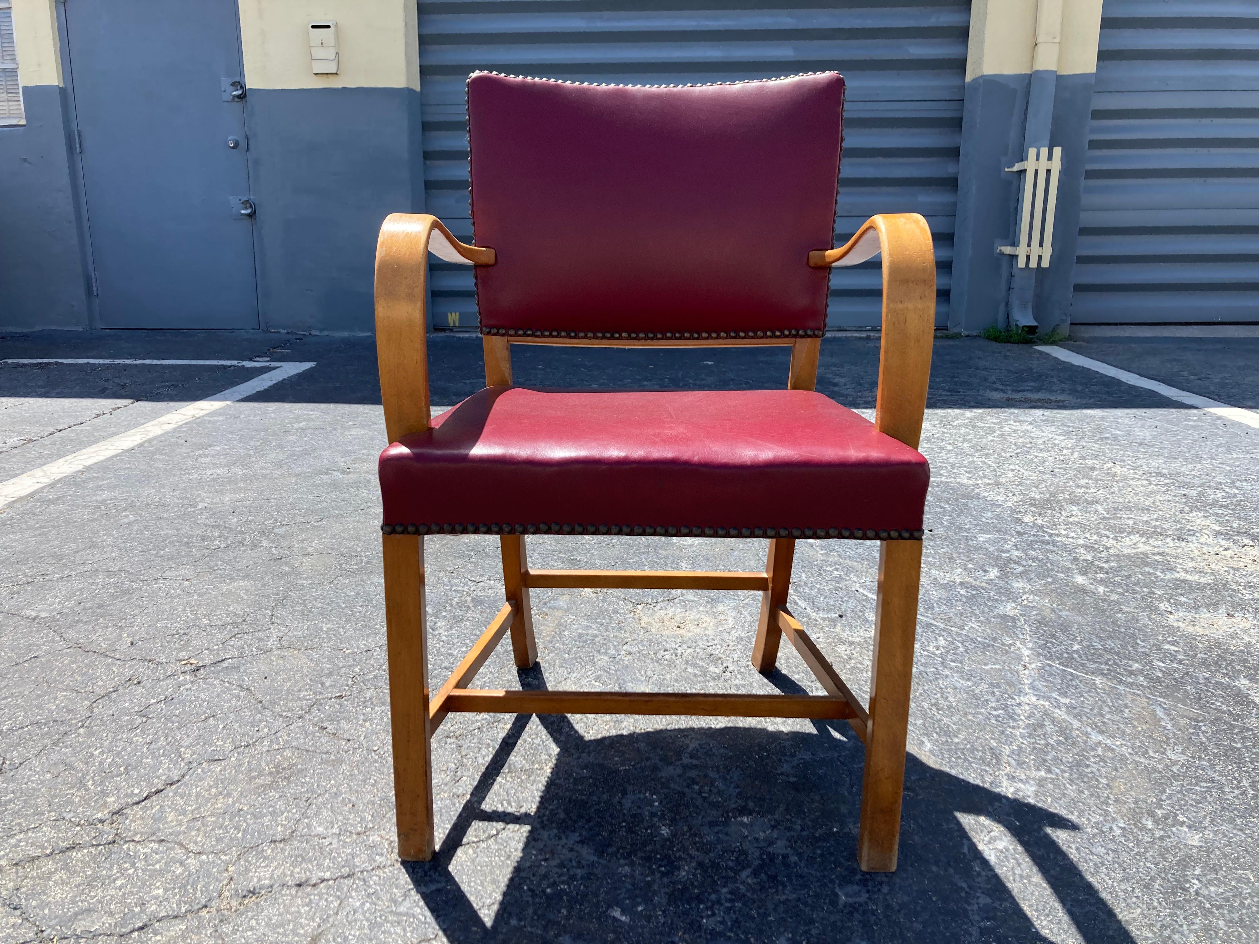 Wood Early Fritz Hansen Arm Chair Model 1561, Denmark, 1942 For Sale