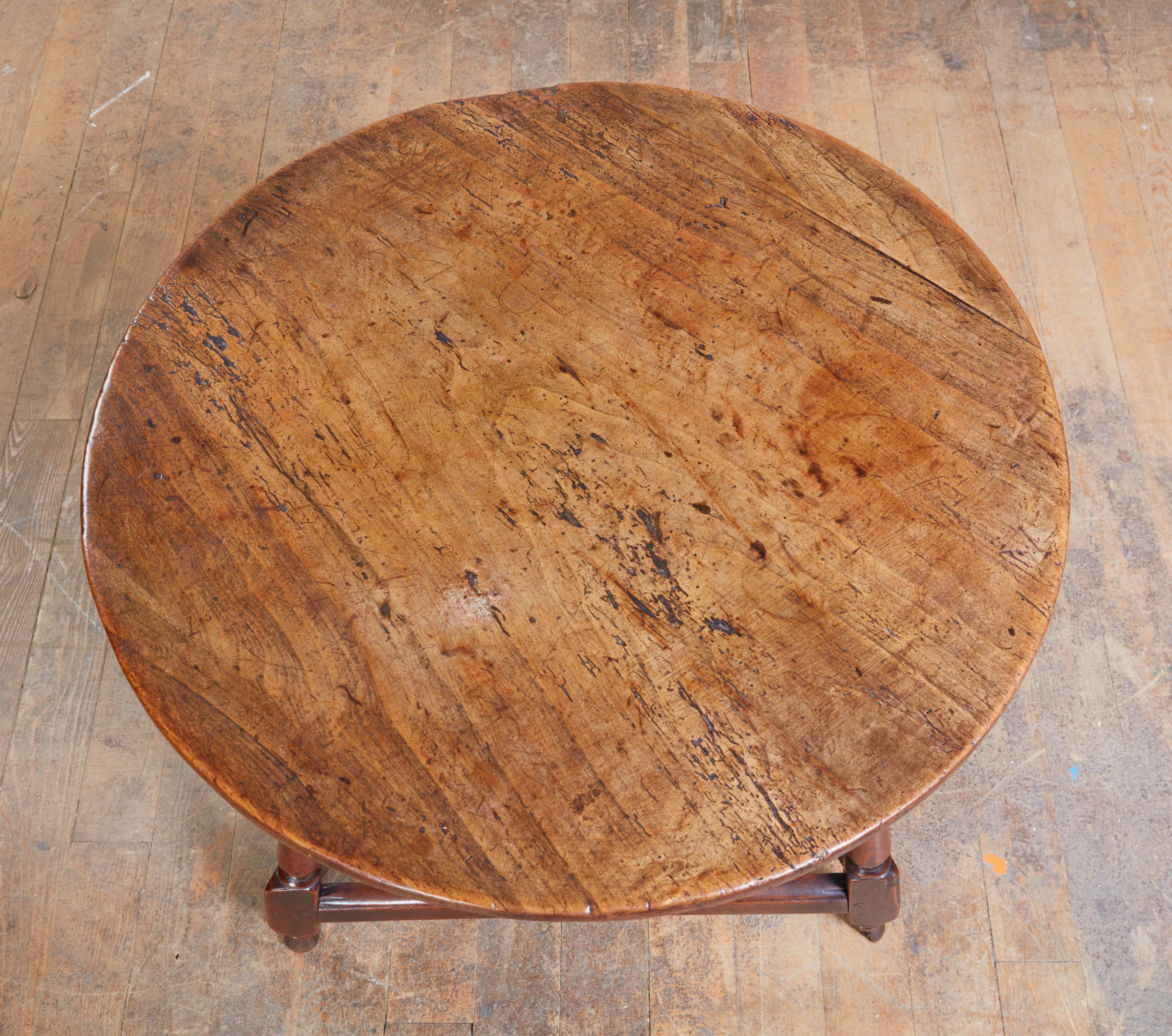 Baroque Early Fruitwood Cricket Table
