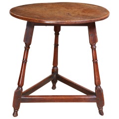 Antique Early Fruitwood Cricket Table