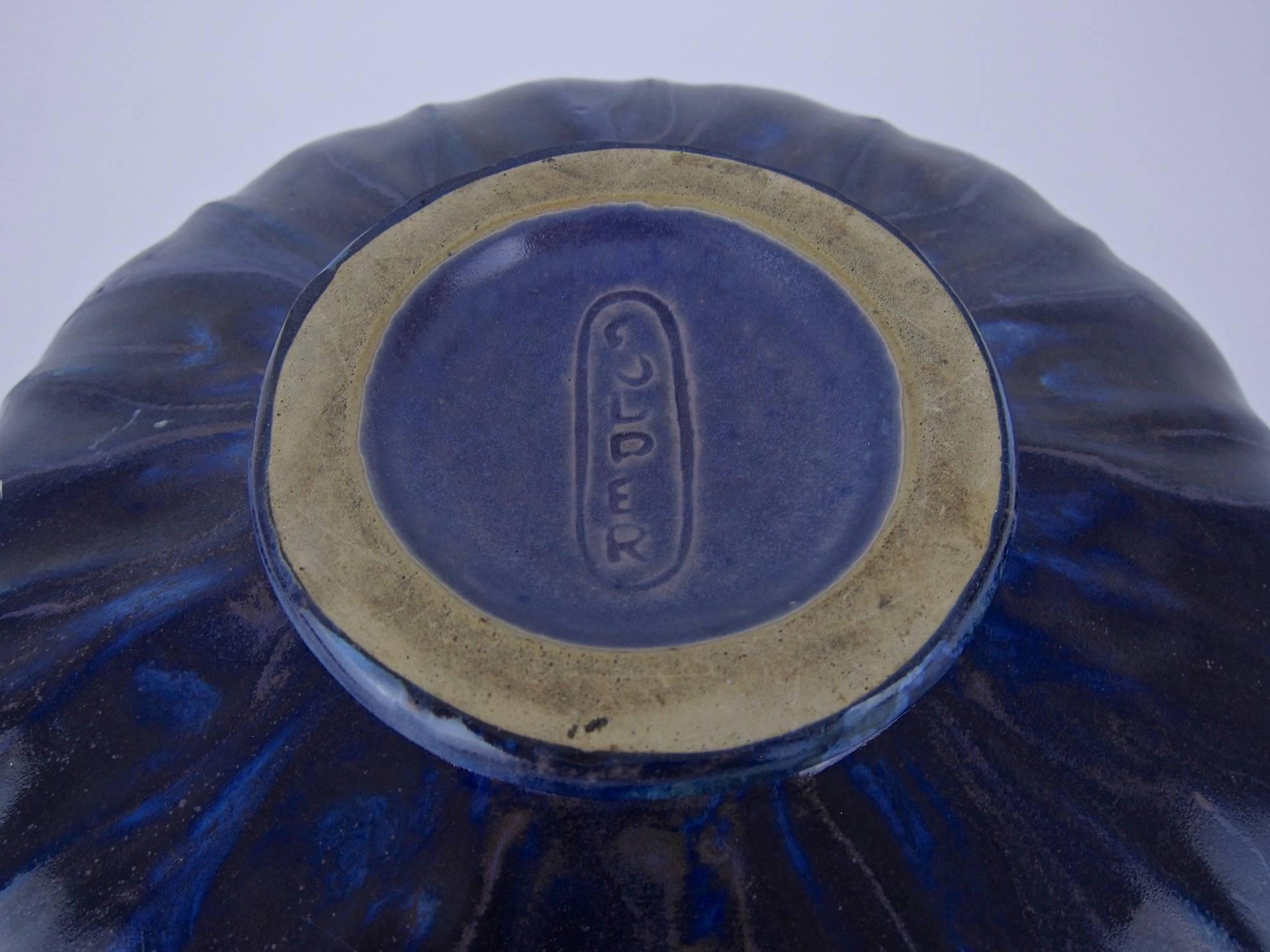 Early Fulper Art Pottery Bowl with Flambe Glaze  2