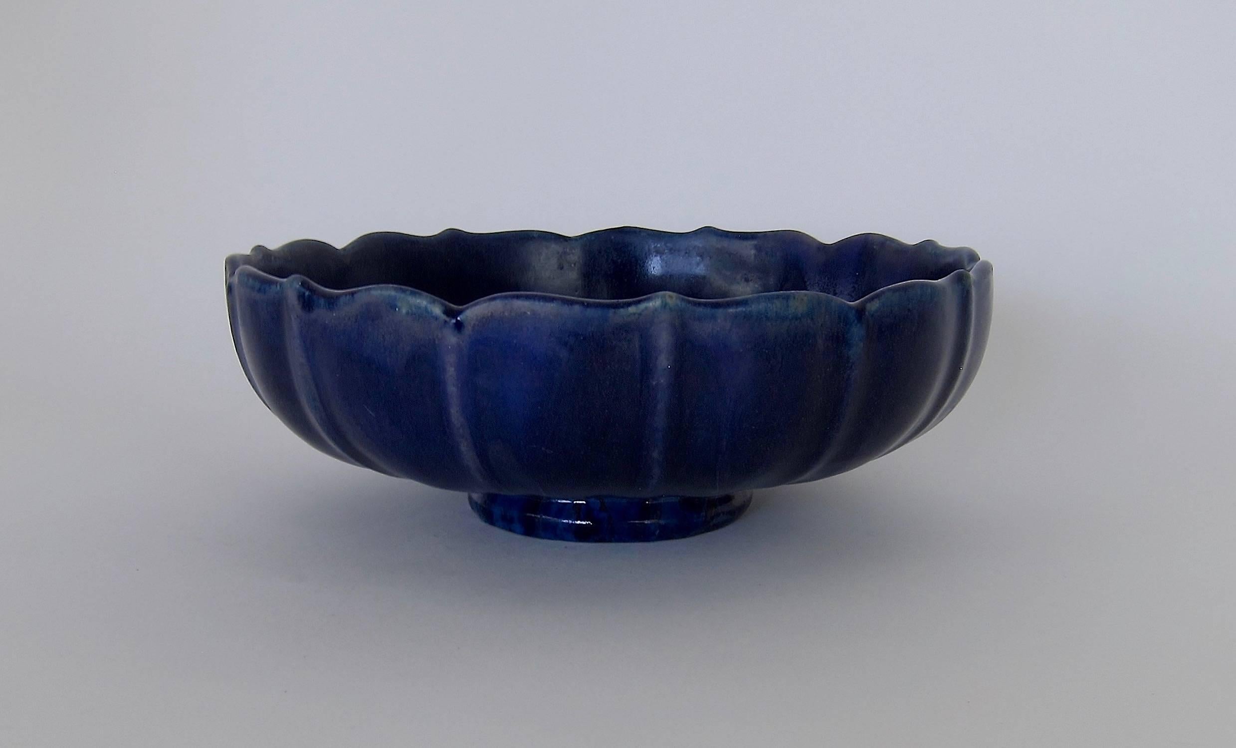 Early Fulper Art Pottery Bowl with Flambe Glaze  1