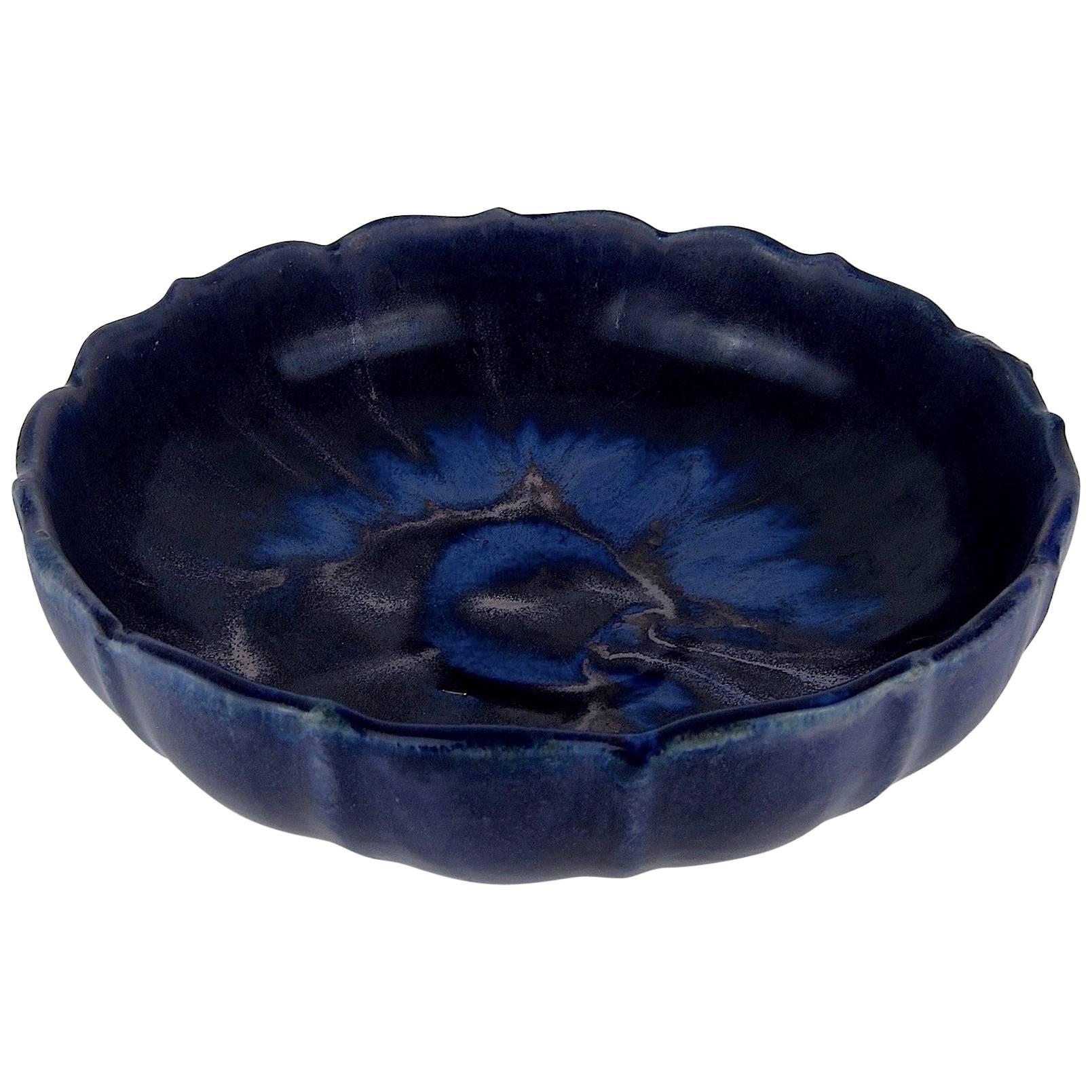 Early Fulper Art Pottery Bowl with Flambe Glaze 