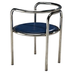 Early Gae Aulenti for Zanotta 'Locus Solus' Tubular Armchair in Steel