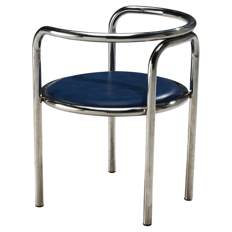 Early Gae Aulenti for Zanotta 'Locus Solus' Tubular Armchair in