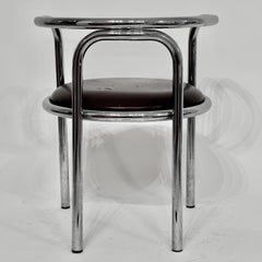 Early Gae Aulenti for Zanotta 'Locus Solus' Tubular Chrome Armchair in Chrome