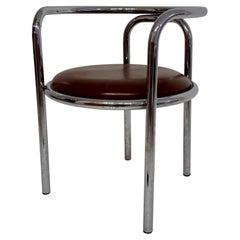 Early Gae Aulenti for Zanotta 'Locus Solus' Tubular Chrome Armchair in Chrome