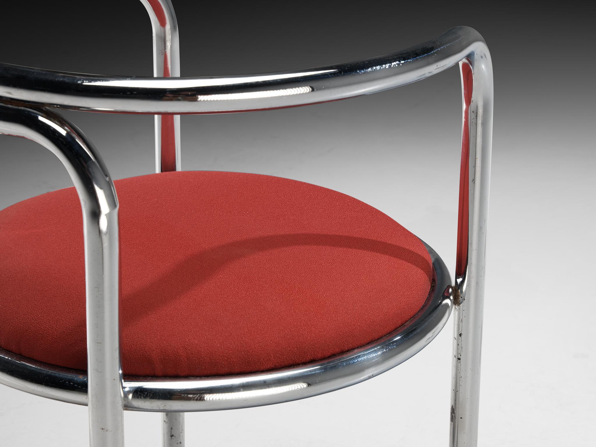 Early Gae Aulenti 'Locus Solus' Tubular Armchairs in Steel For Sale 4