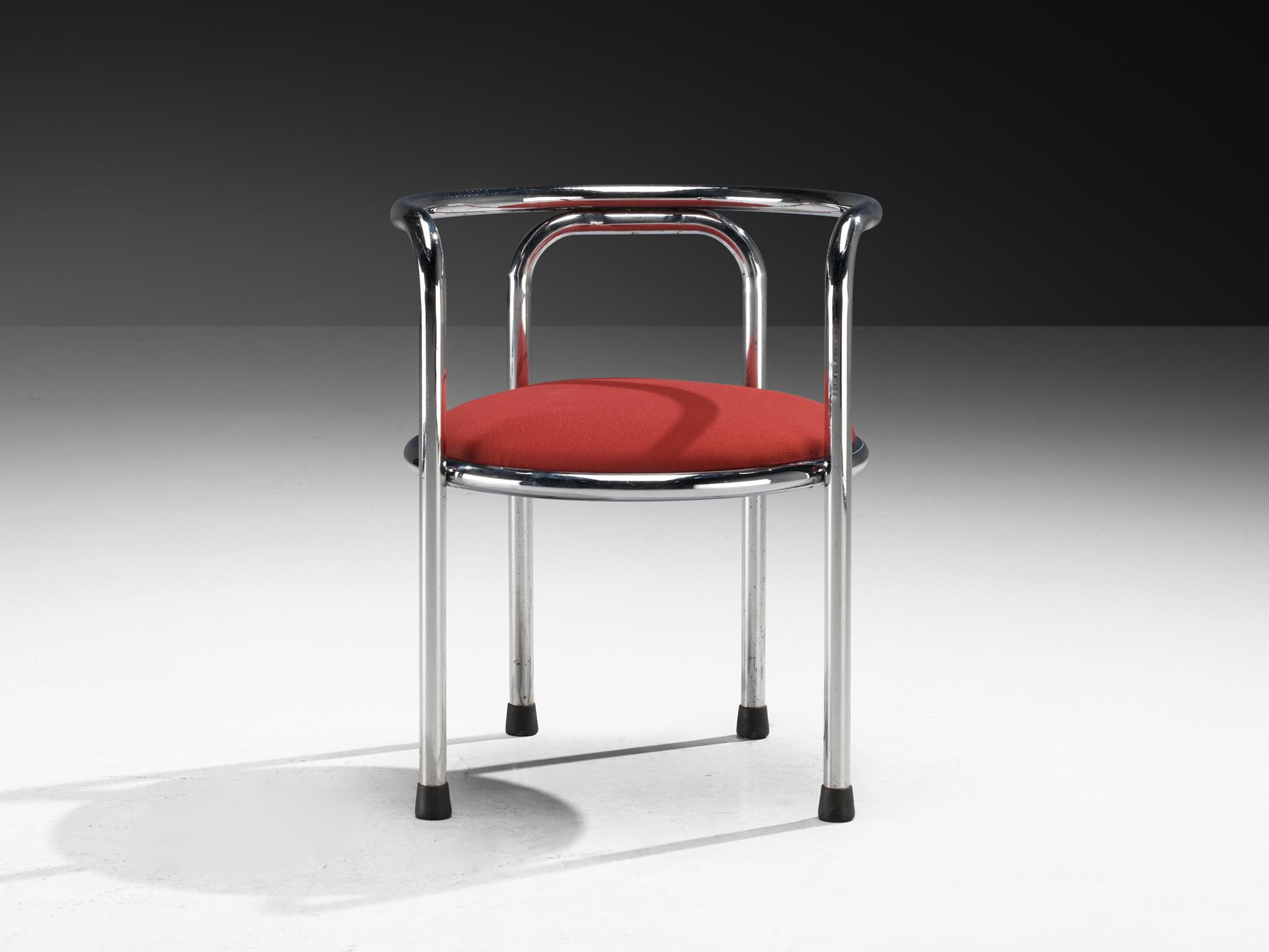 Early Gae Aulenti 'Locus Solus' Tubular Armchairs in Steel For Sale 2
