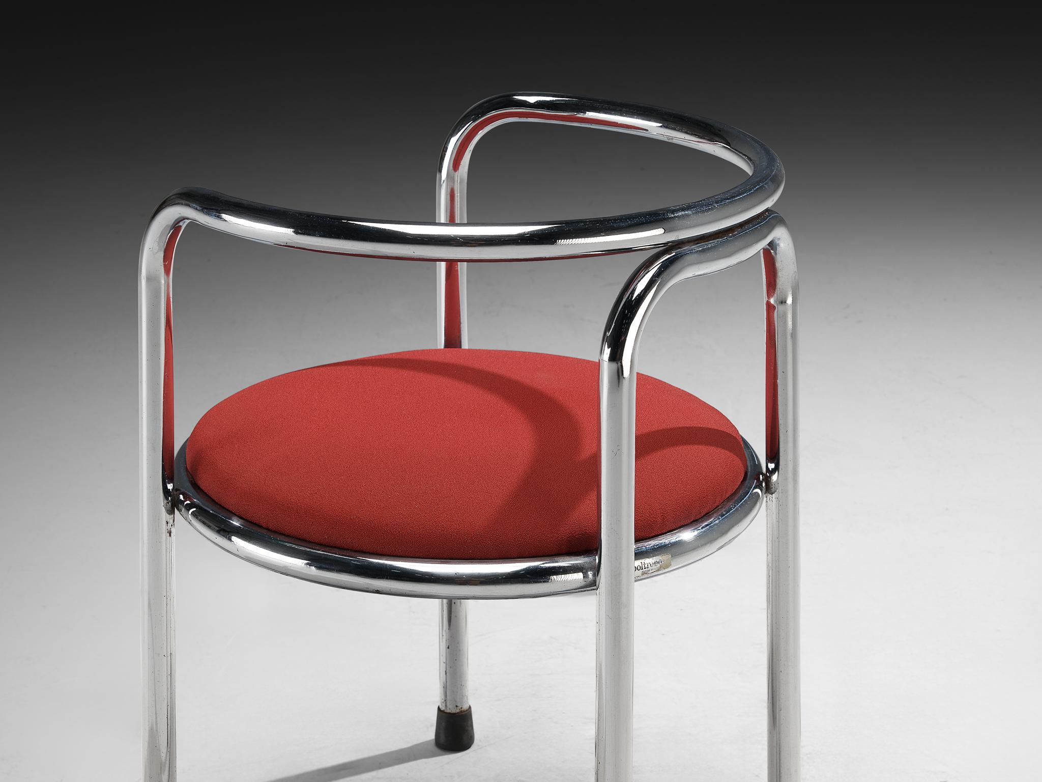 Early Gae Aulenti 'Locus Solus' Tubular Armchairs in Steel For Sale 3
