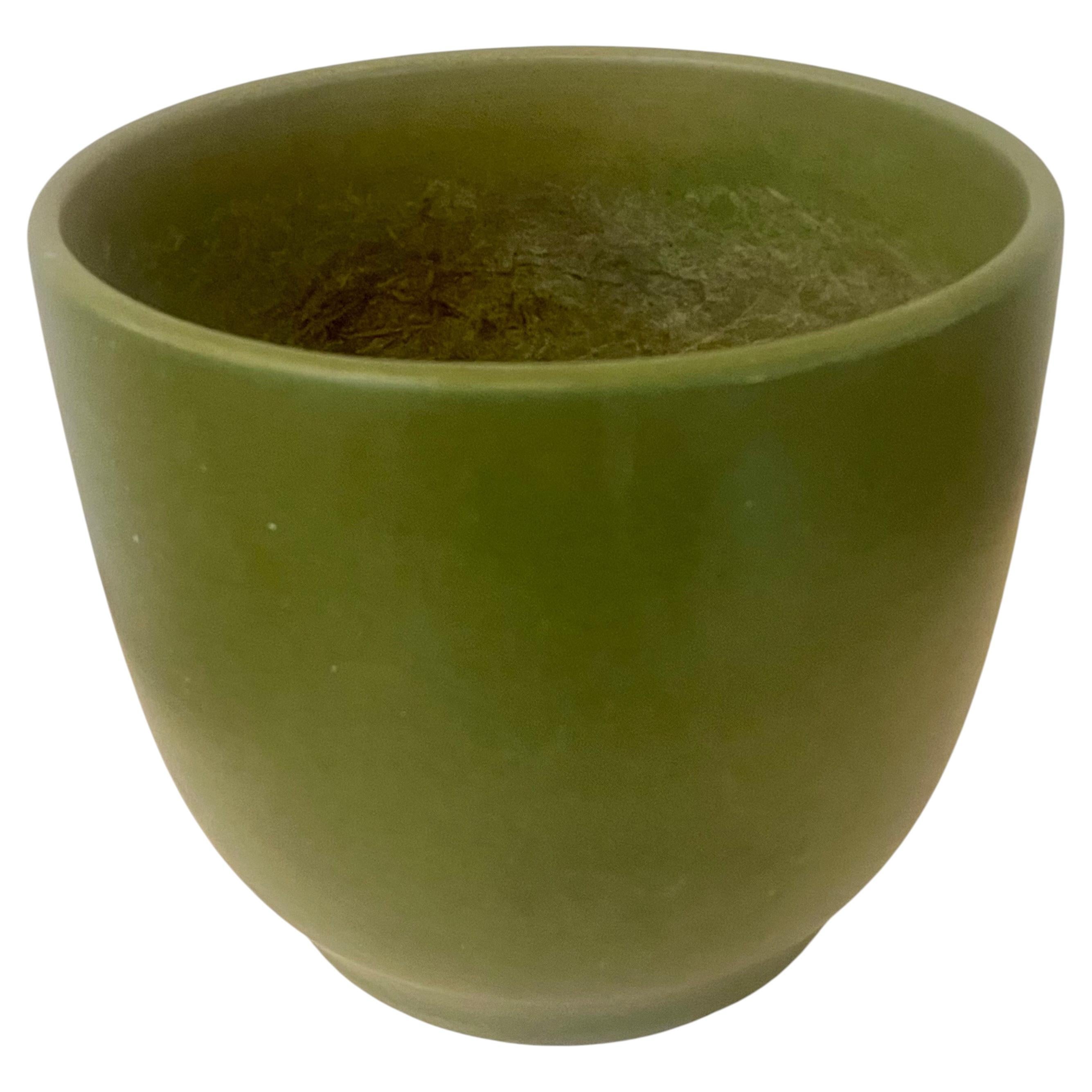 Vaso da fioriera verde della metà del secolo scorso di Early Gainey, di grandi dimensioni.