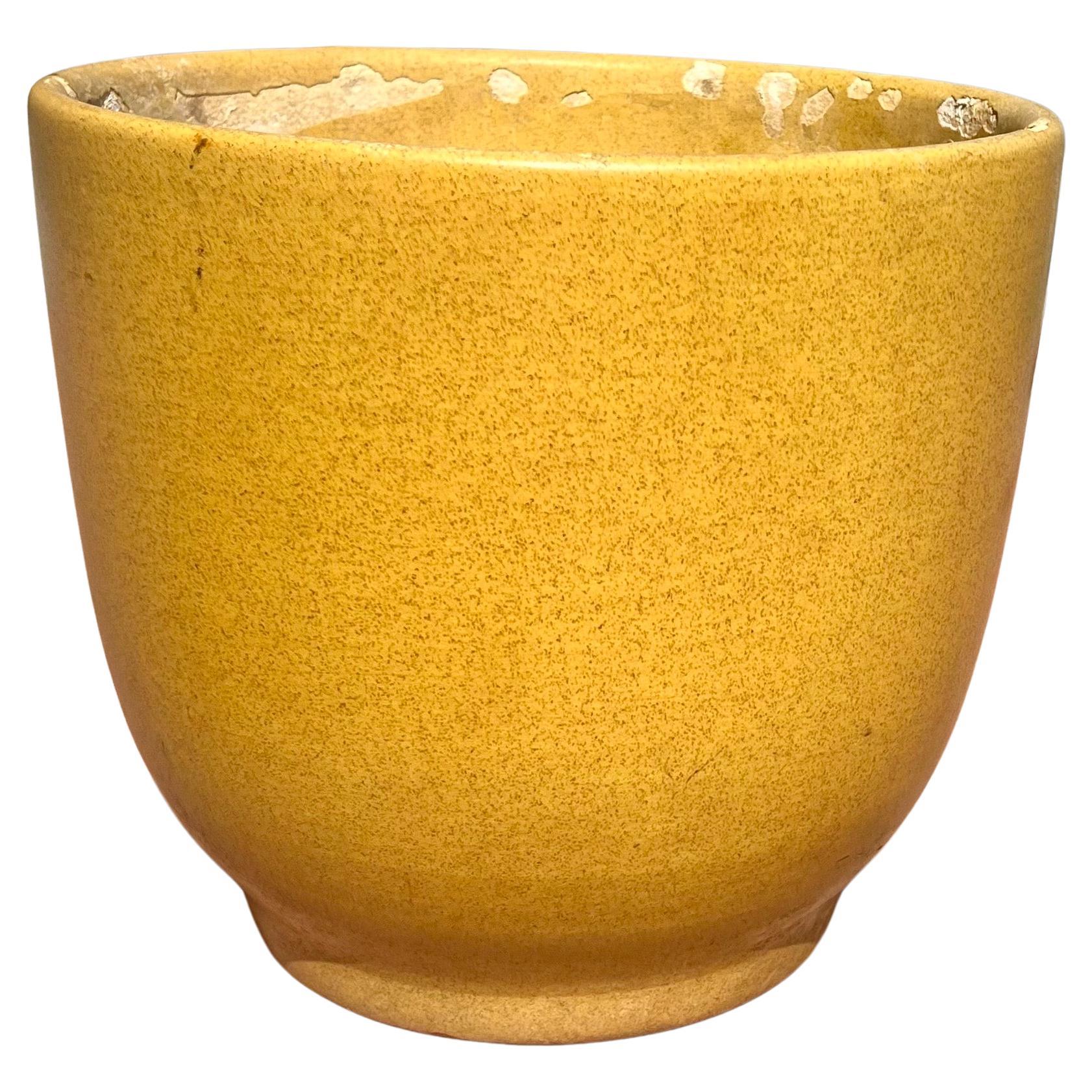 Early Gainey Large Mustard California Mid Century Modern Planter Pot For Sale