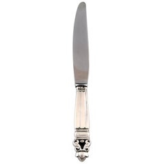 Early Georg Jensen "Acorn" Long Dinner Knife 'Short Handle' in Sterling Silver