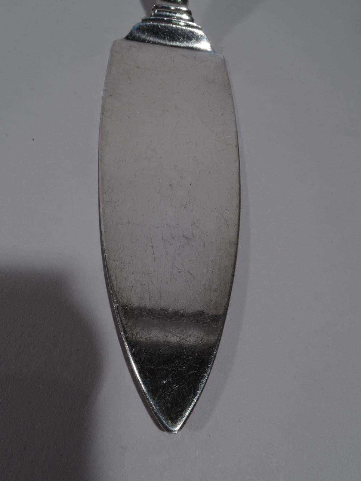 Art Deco Early Georg Jensen Acorn Sterling Silver Pie Server