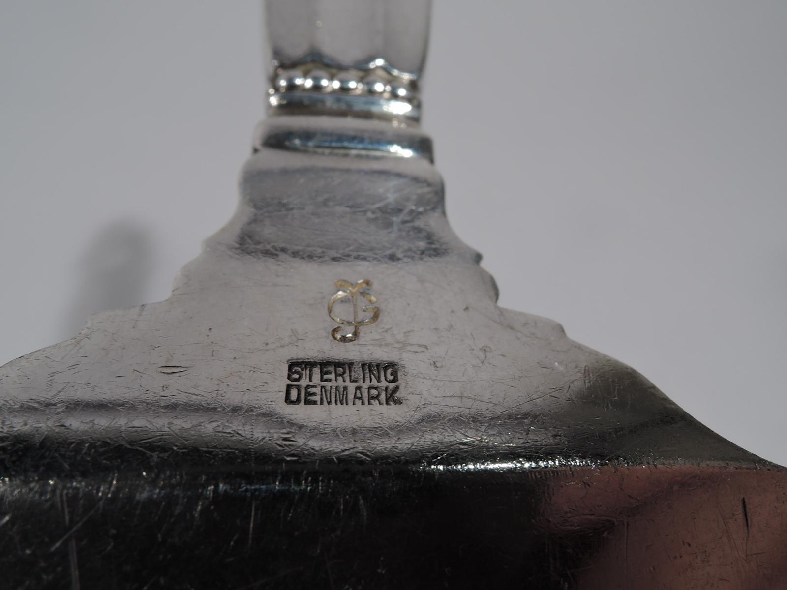 Danish Early Georg Jensen Acorn Sterling Silver Pie Server