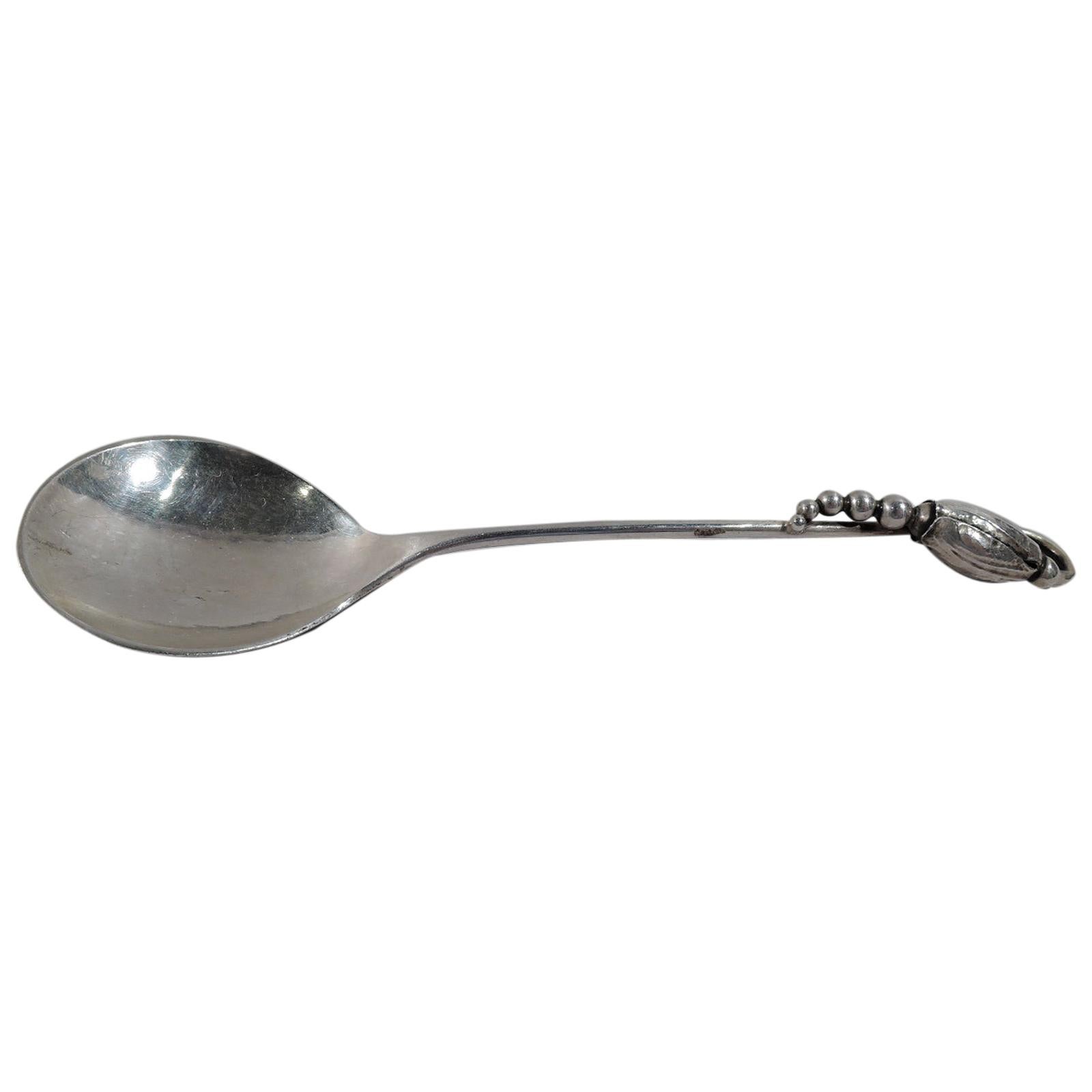 Early Georg Jensen Blossom Sterling Silver Jelly Spoon