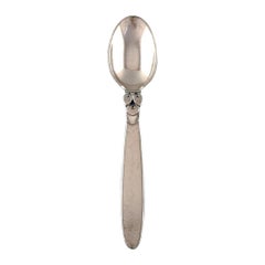 Early Georg Jensen "Cactus" Coffee Spoon, Sterling Silver, Dated 1915-1930 7 Pcs
