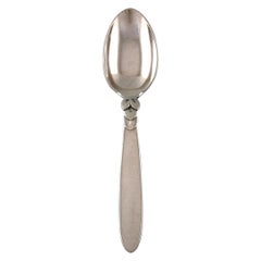 Early Georg Jensen "Cactus" Dessert Spoon in Sterling Silver, Ten Pieces