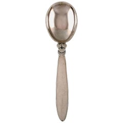 Early Georg Jensen "Cactus" Serving Spoon in Sterling Silver, Dated 1915-1930