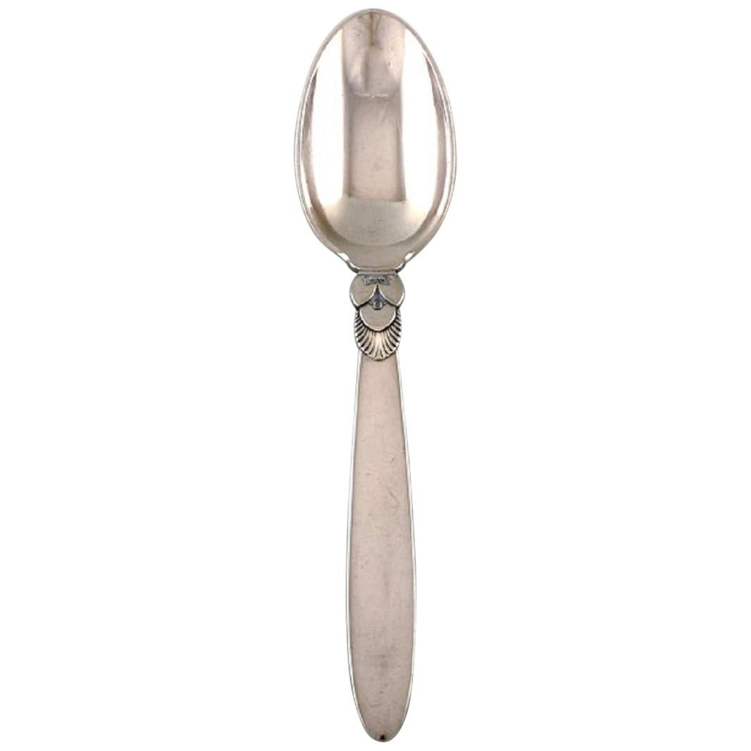 Early Georg Jensen "Cactus" Soup Spoon in Sterling Silver, Six Pcs